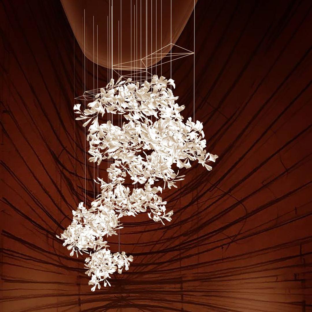 Cerivissa Gingko Ceramic Combination Chandelier