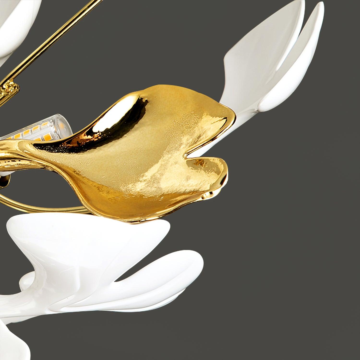 Callenne Elegant Ginkgo Leaf Ceiling Light - Neutral Decor