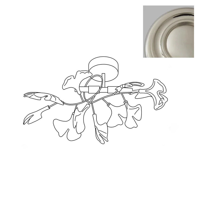 Callenne Elegant Ginkgo Leaf Ceiling Light - Neutral Decor