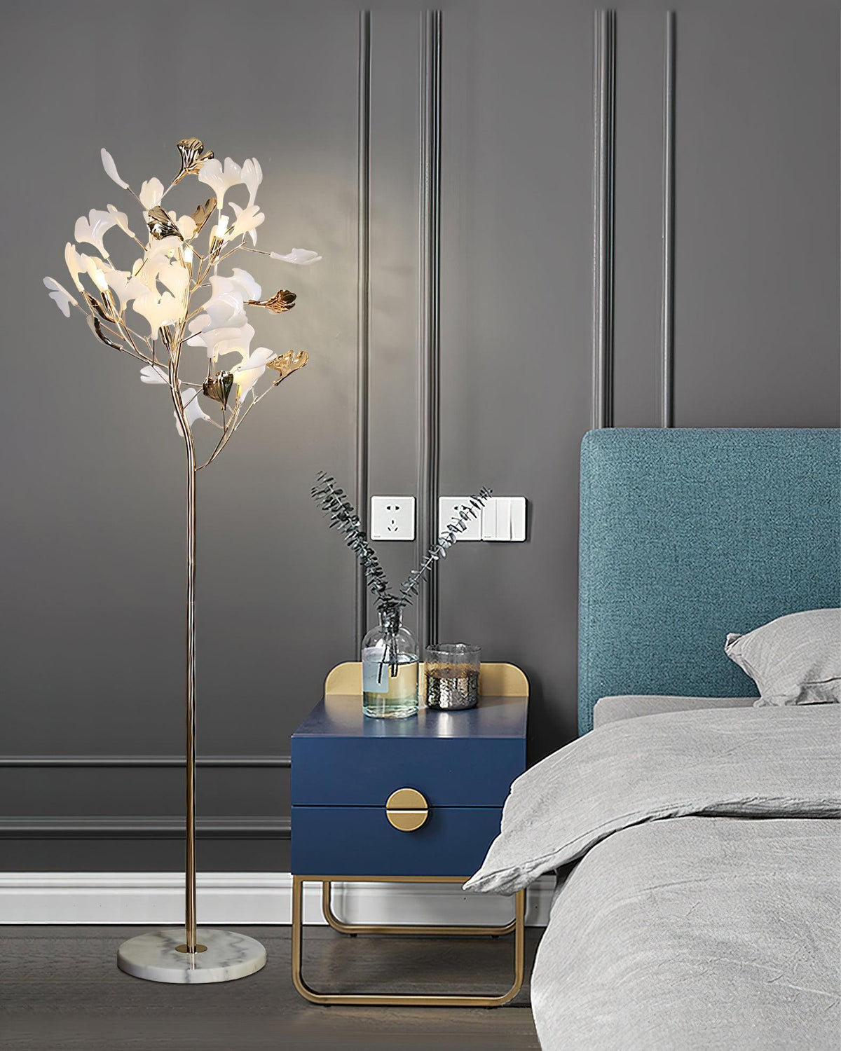 Anoren Luxury Floral Floor Lamp