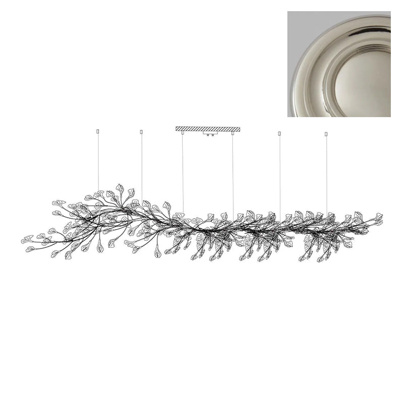 Chandelier Frame Ceramic Gingko Leaf Shade White Gold Modern - Neutral Decor