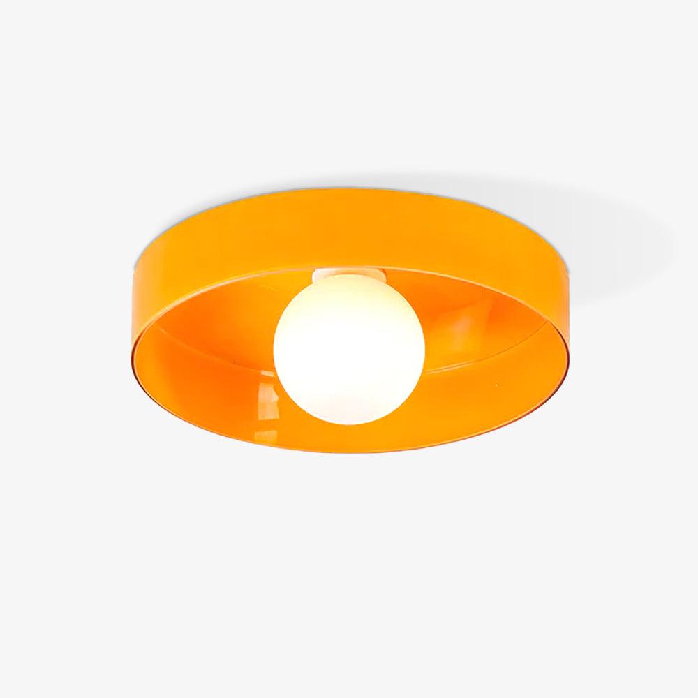 Solara Ceiling Lamp Orange Ring Playful Sculptural - Neutral Decor
