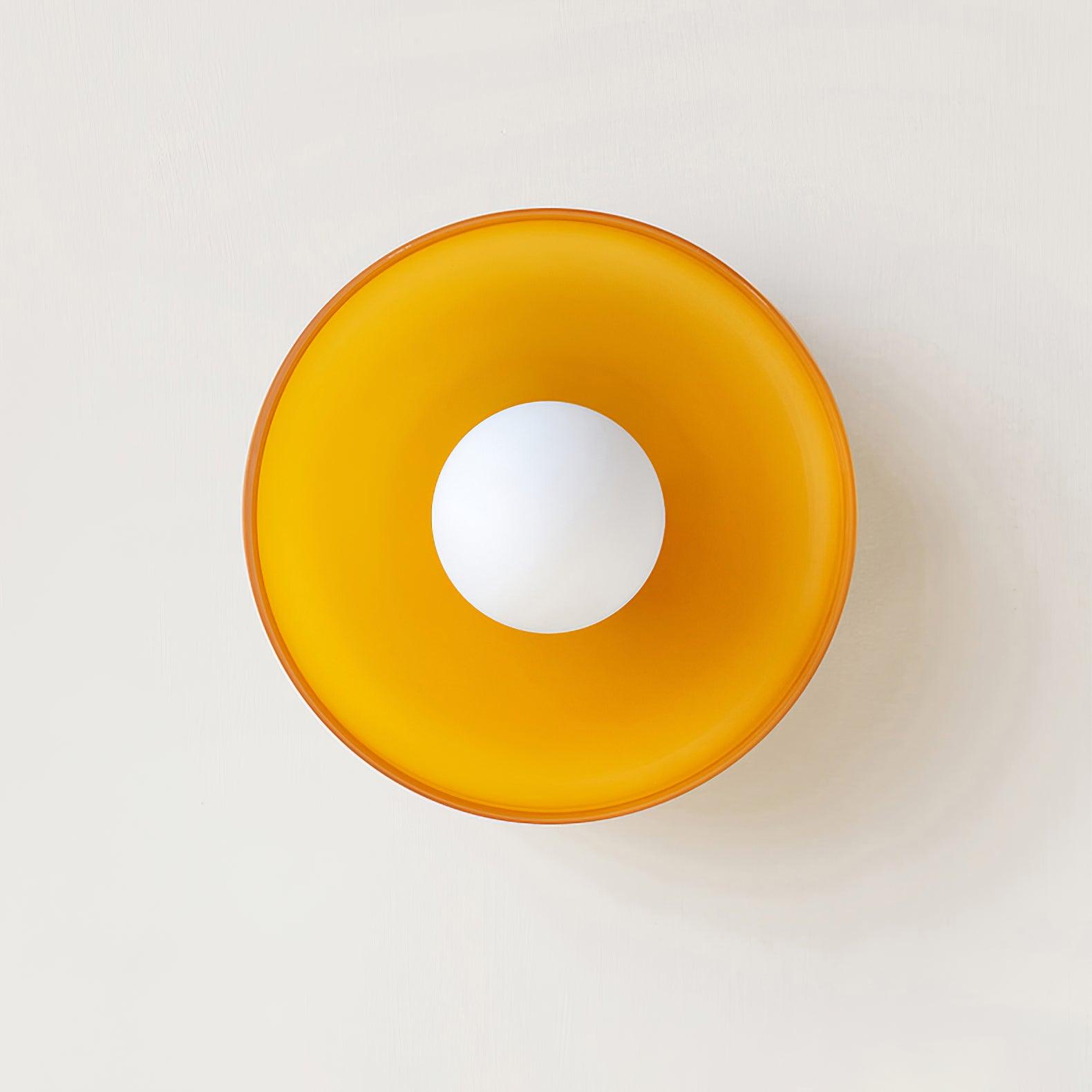 Solara Ceiling Lamp Orange Ring Playful Sculptural - Neutral Decor