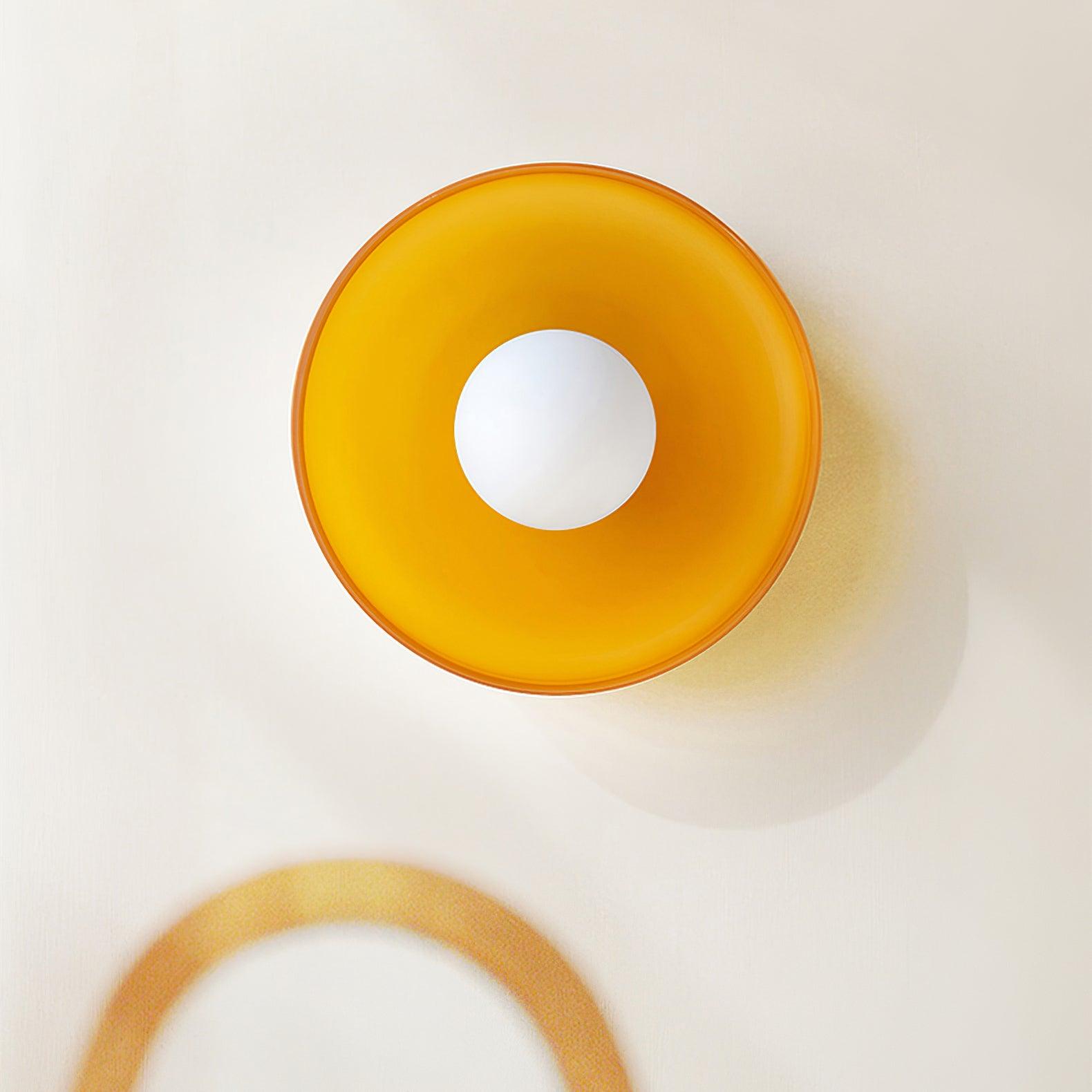 Solara Ceiling Lamp Orange Ring Playful Sculptural - Neutral Decor