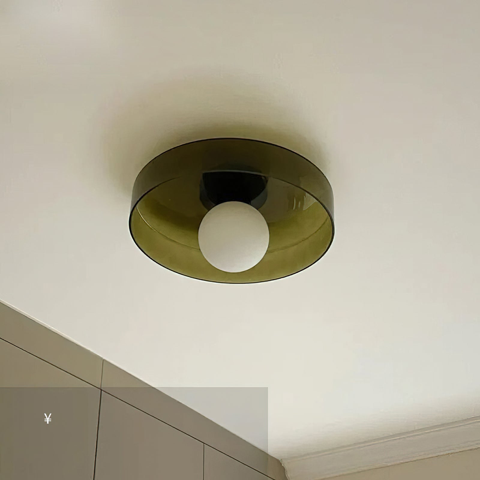 Solara Ceiling Lamp Orange Ring Playful Sculptural - Neutral Decor