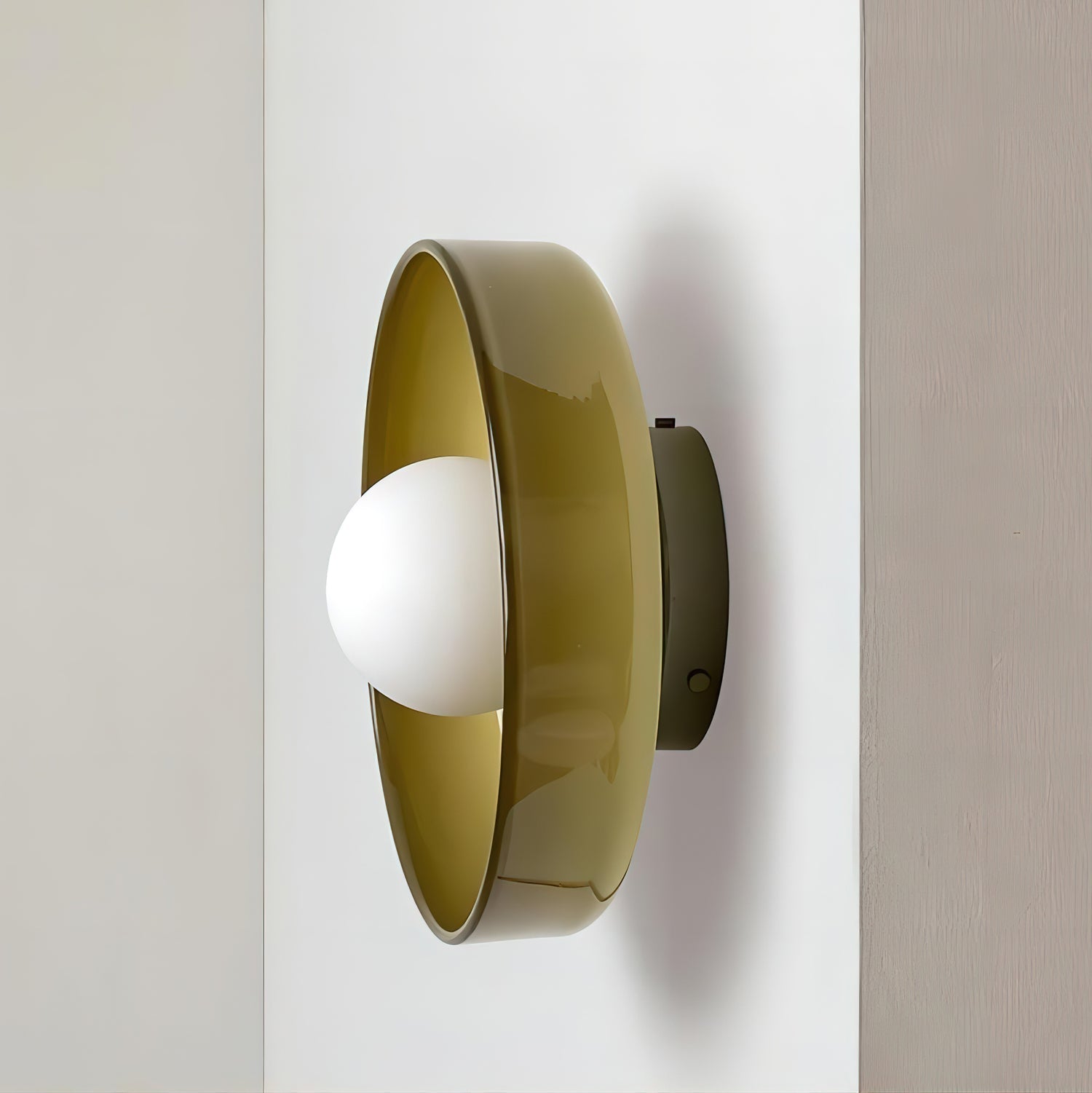 Solara Ceiling Lamp Orange Ring Playful Sculptural - Neutral Decor