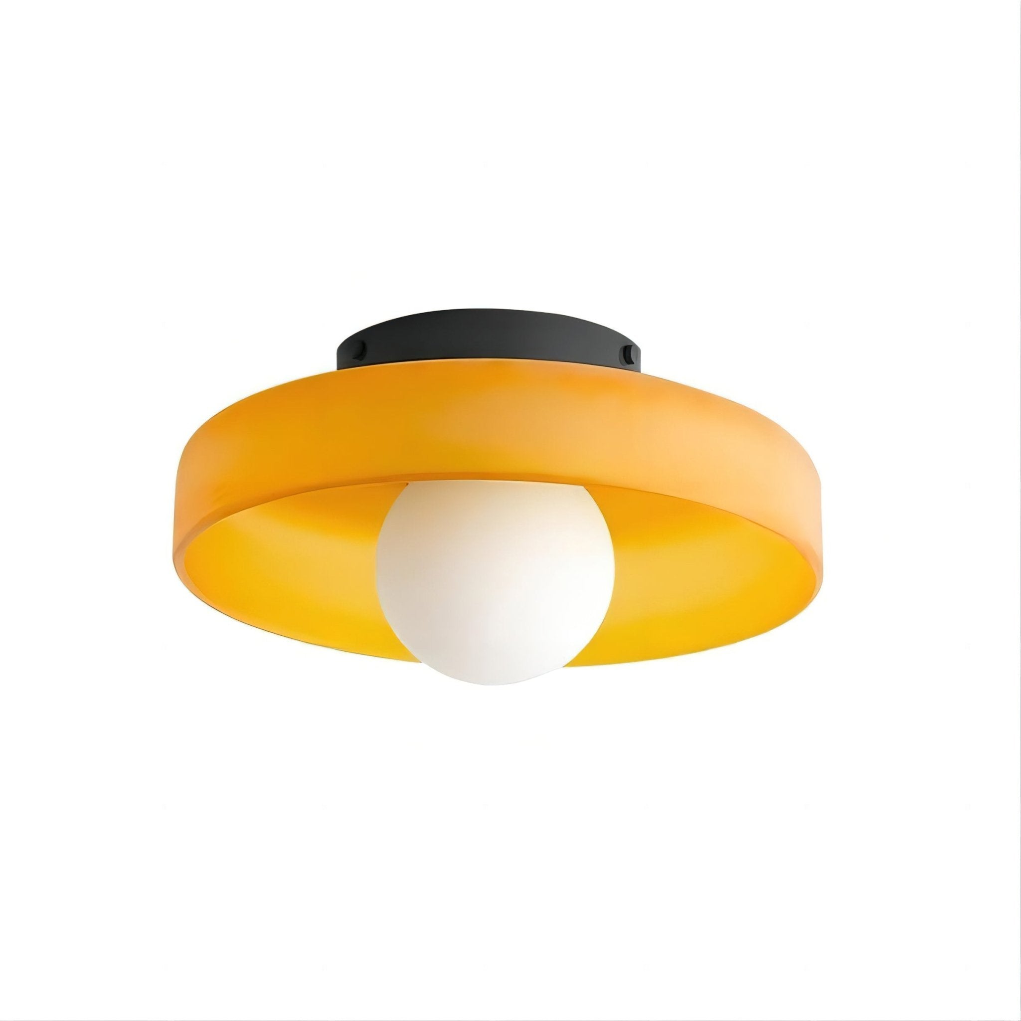 Solara Ceiling Lamp Orange Ring Playful Sculptural - Neutral Decor