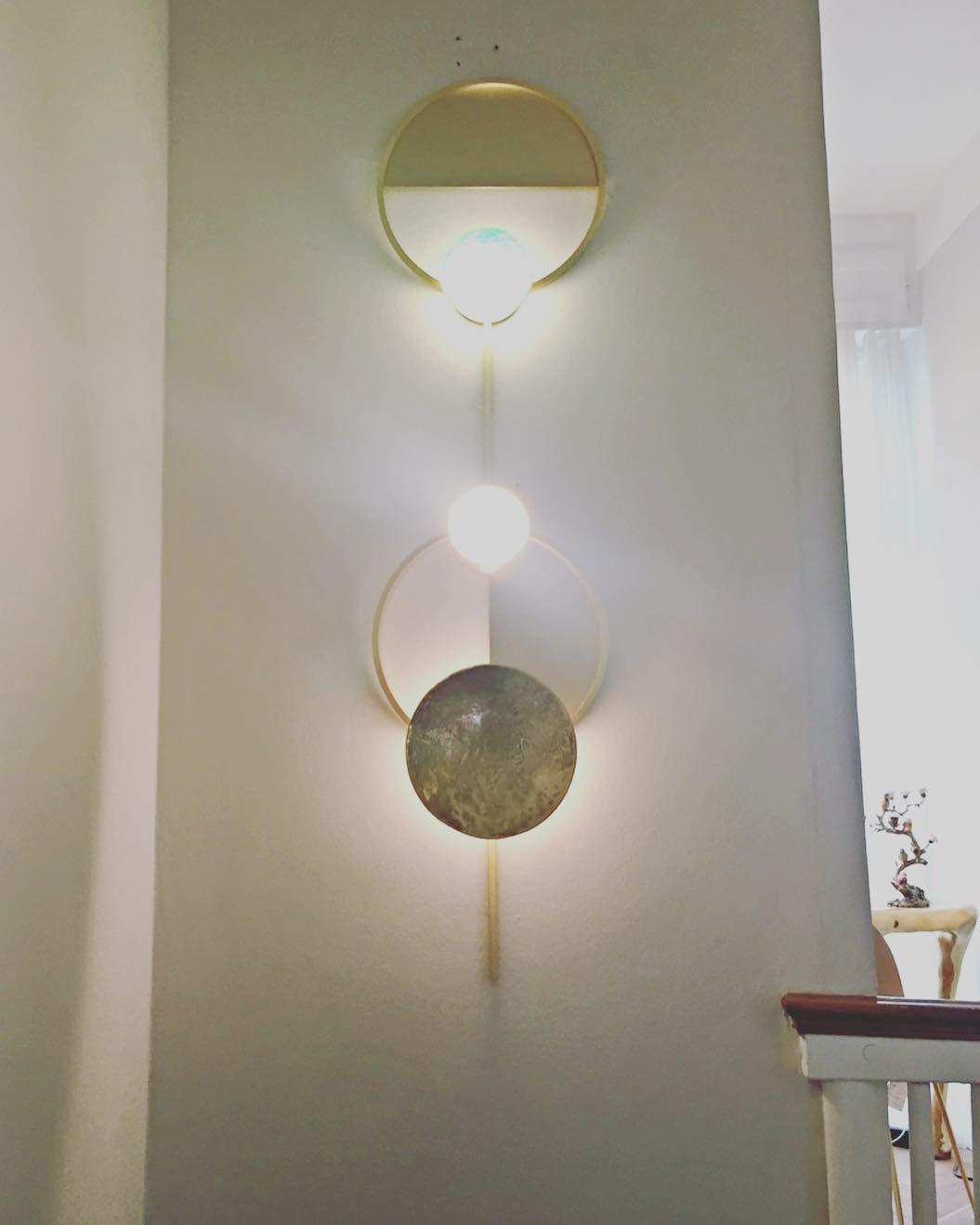 Elynis Brass & Glass Modern Wall Lamp
