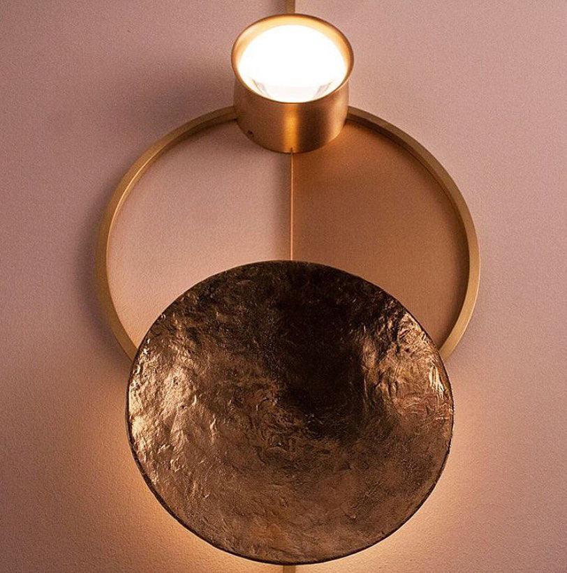 Elynis Brass & Glass Modern Wall Lamp
