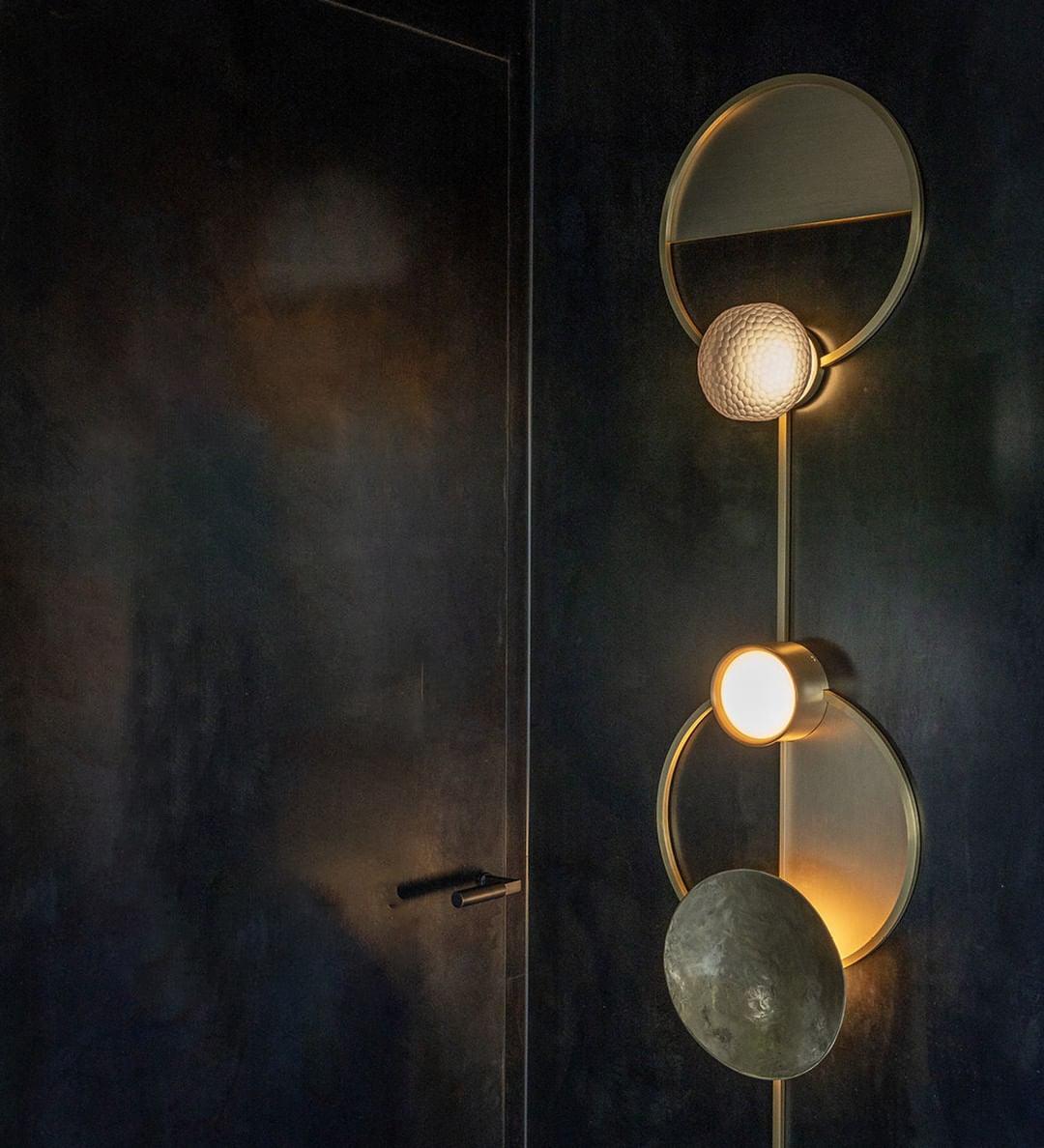 Elynis Brass & Glass Modern Wall Lamp