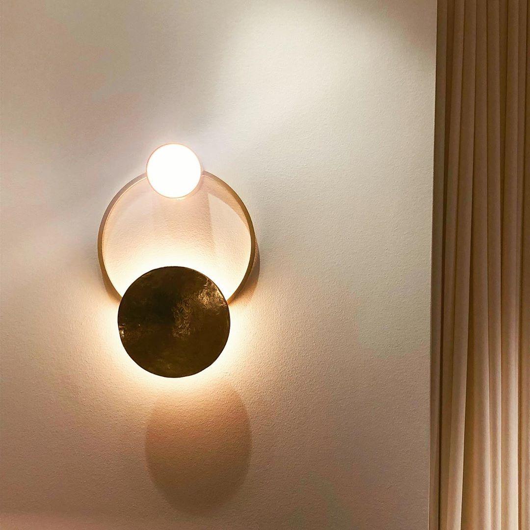 Elynis Brass & Glass Modern Wall Lamp