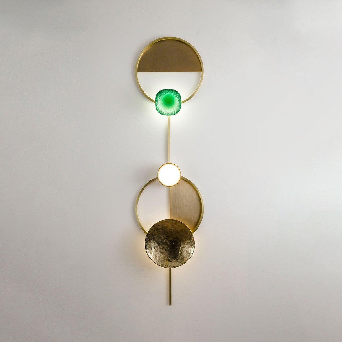 Elynis Brass & Glass Modern Wall Lamp