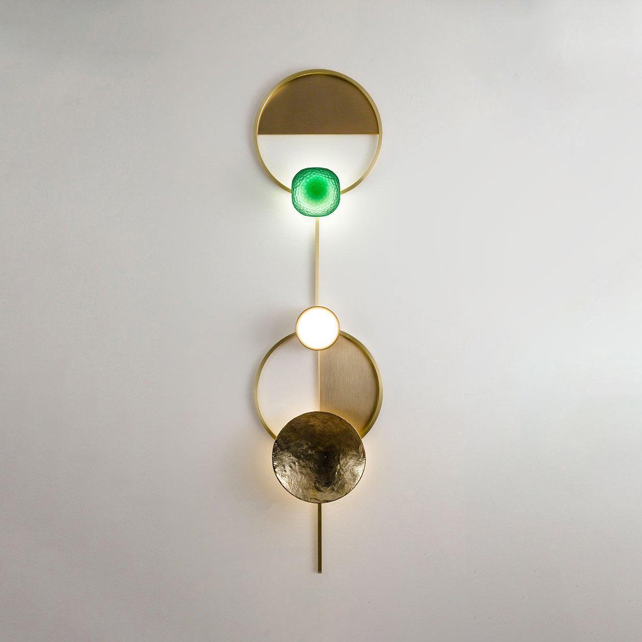 Elynis Brass & Glass Modern Wall Lamp