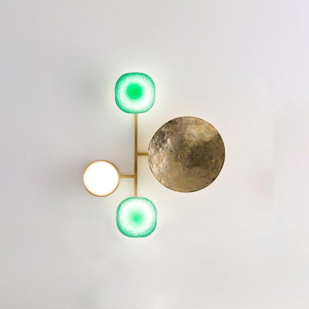 Elynis Brass & Glass Modern Wall Lamp