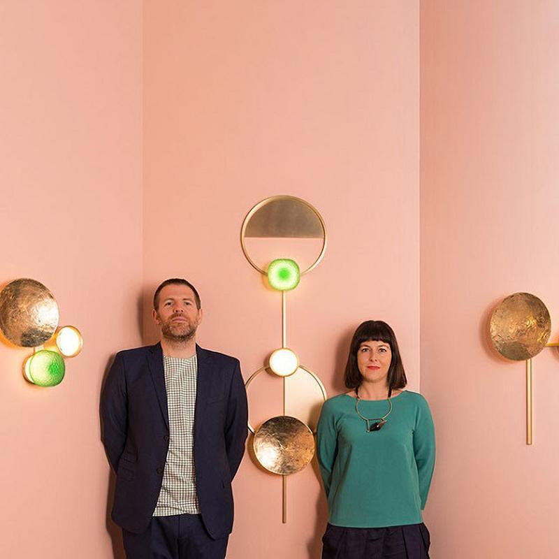 Elynis Brass & Glass Modern Wall Lamp