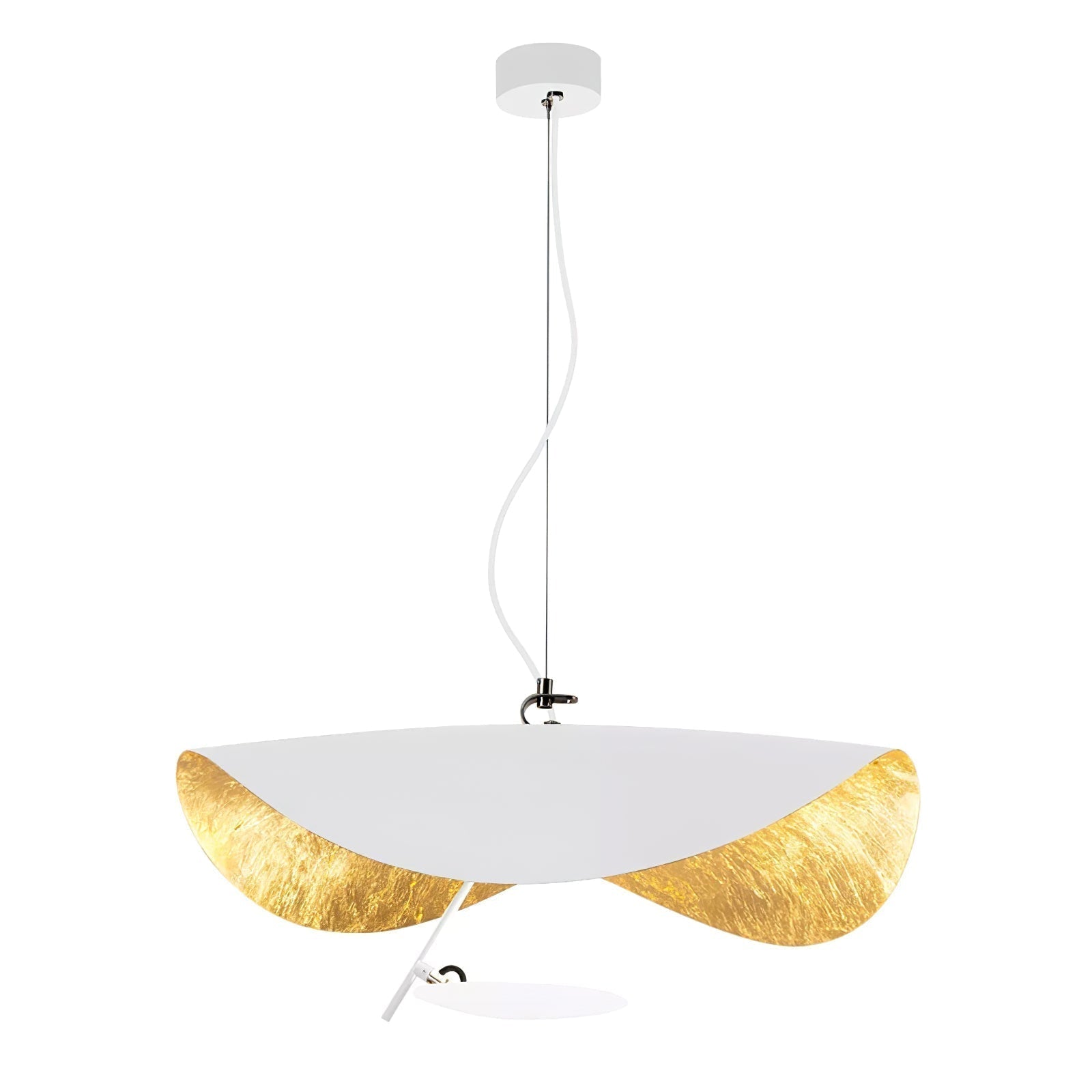 Aurisina Pendant Lamp Black Gold Curved Shade