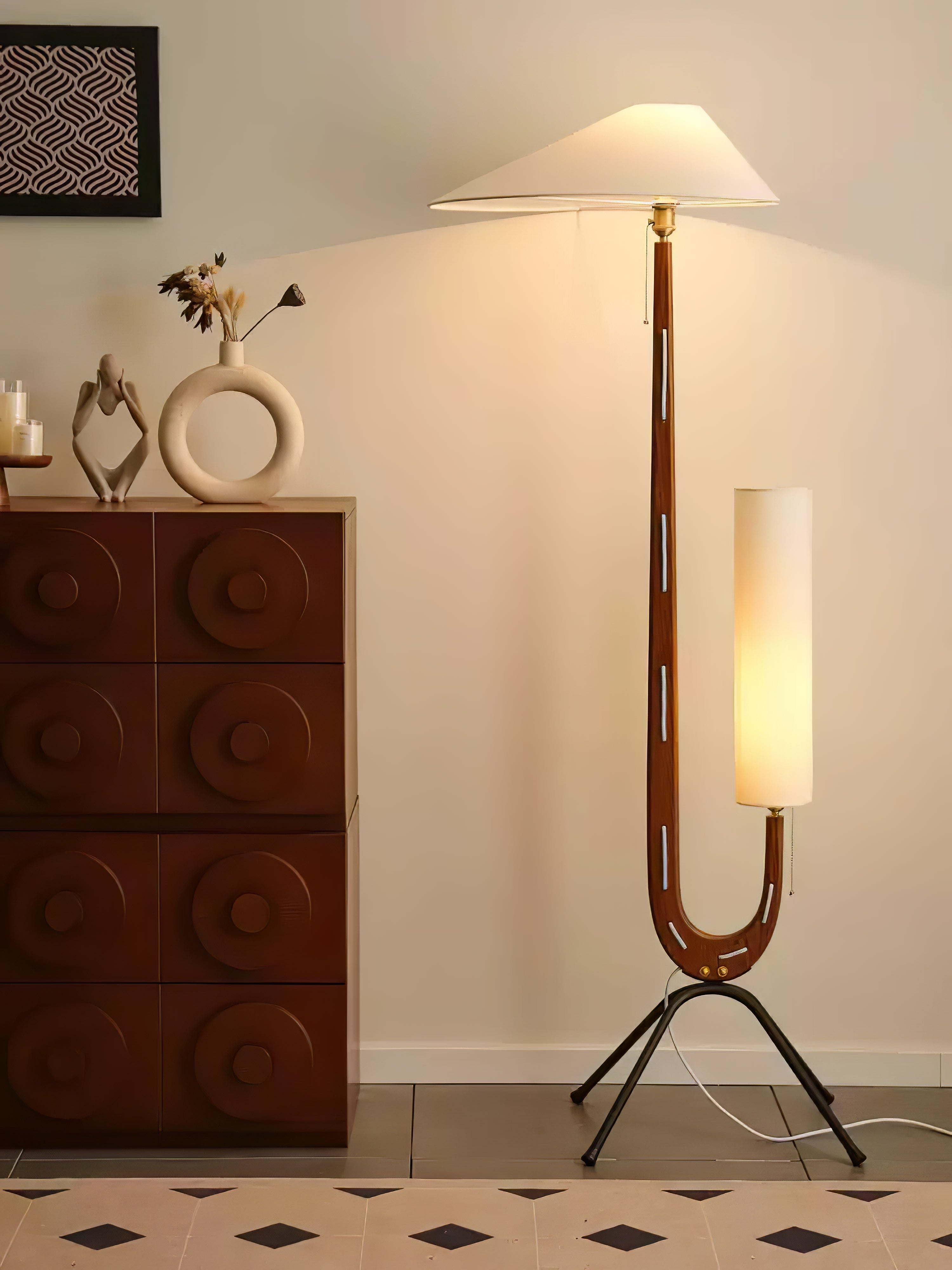 Novael Fabric Scandinavian Floor Lamp