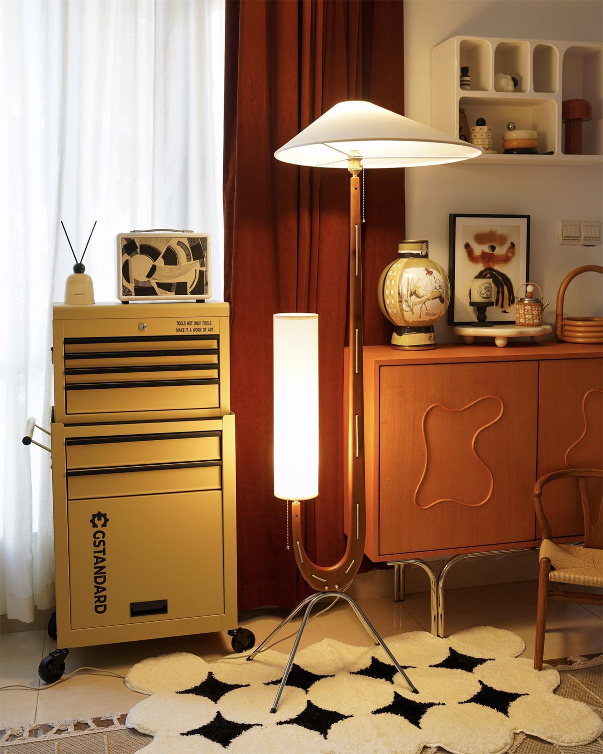 Novael Fabric Scandinavian Floor Lamp