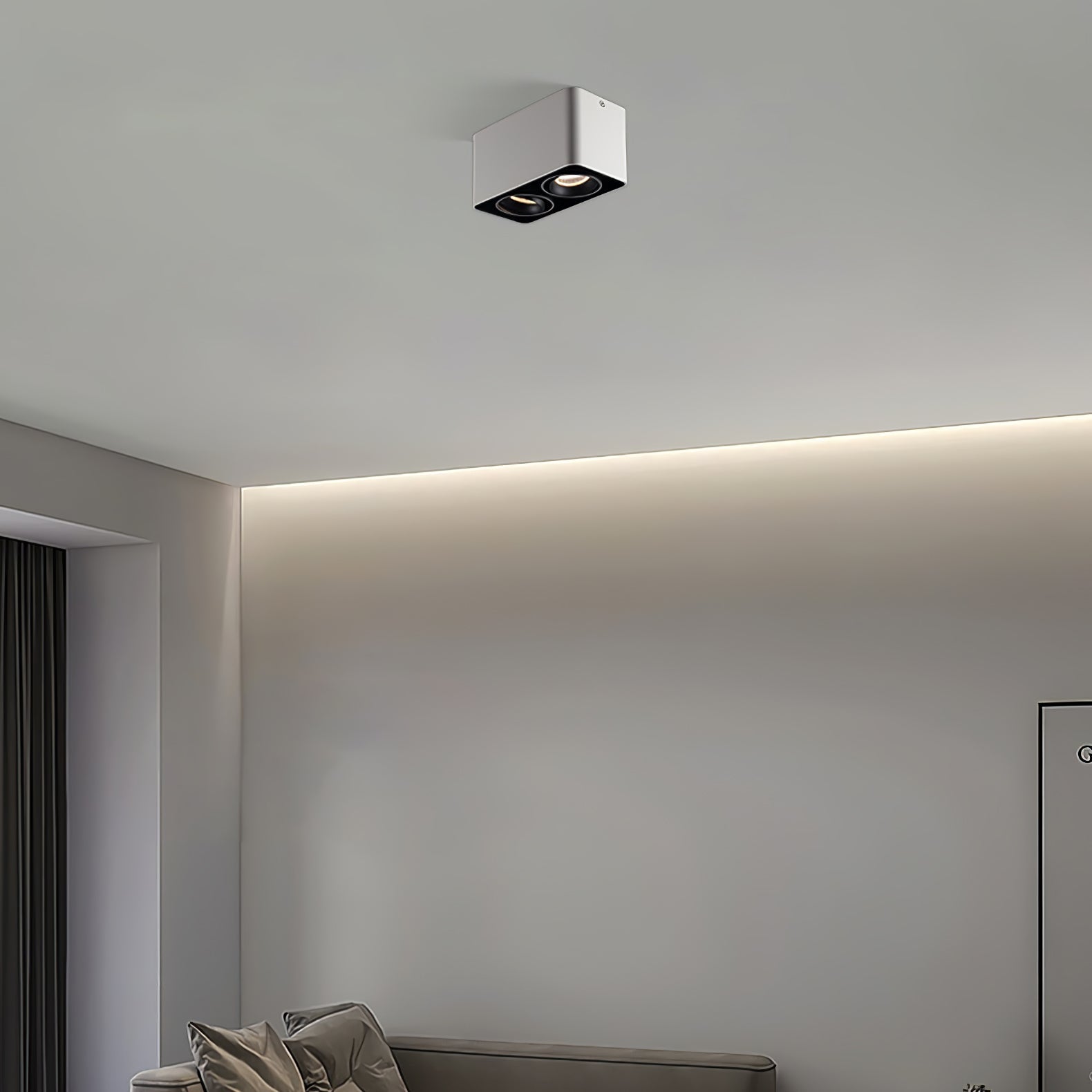 Thea Spotlight Surface Mount Twin LED Angular Minimalist