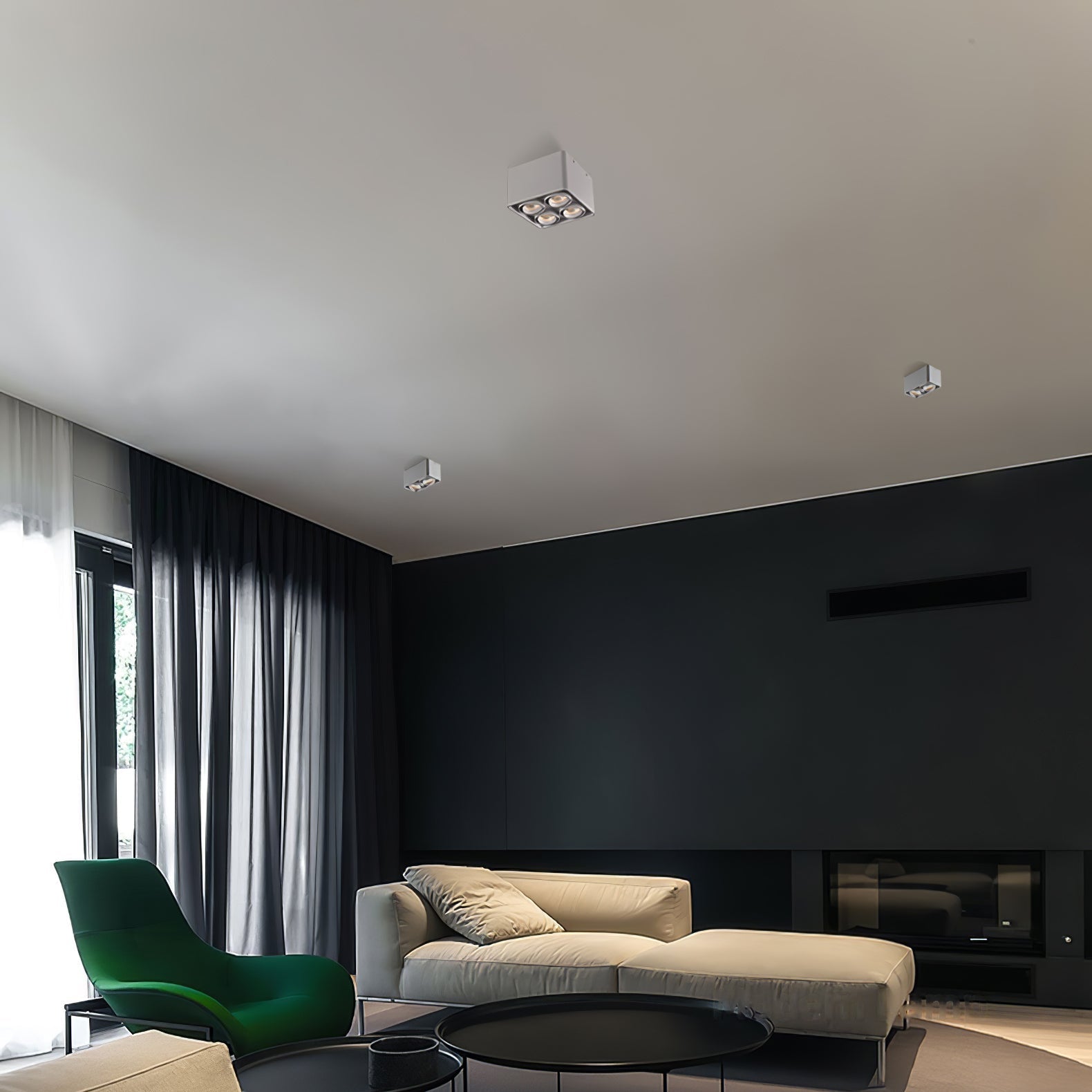 Thea Spotlight Surface Mount Twin LED Angular Minimalist