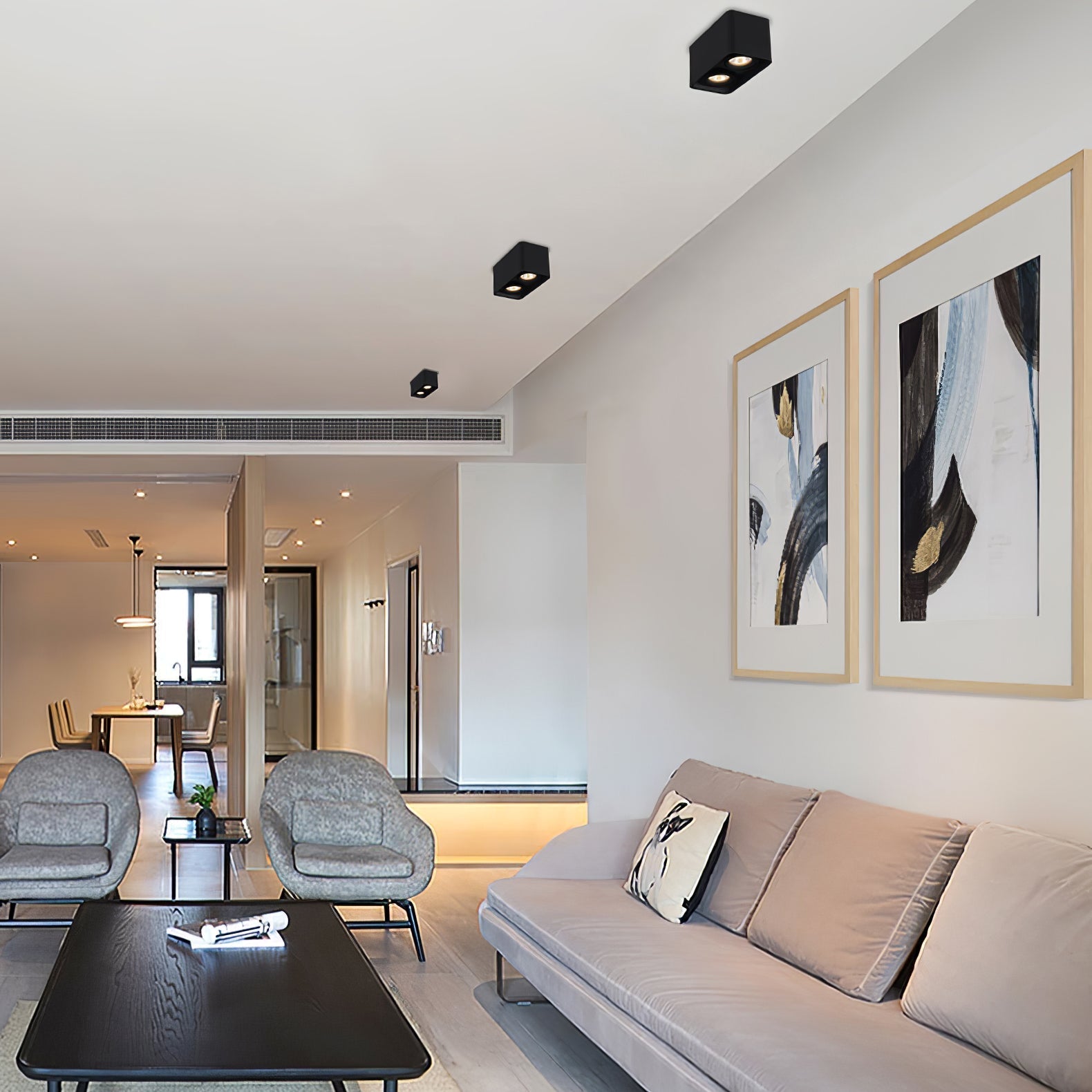 Thea Spotlight Surface Mount Twin LED Angular Minimalist