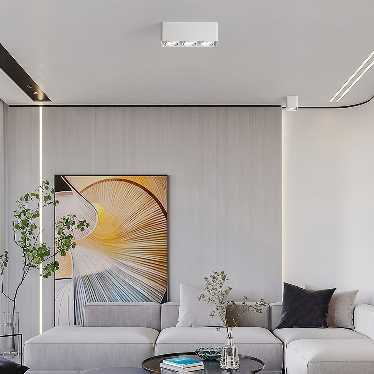Thea Spotlight Surface Mount Twin LED Angular Minimalist