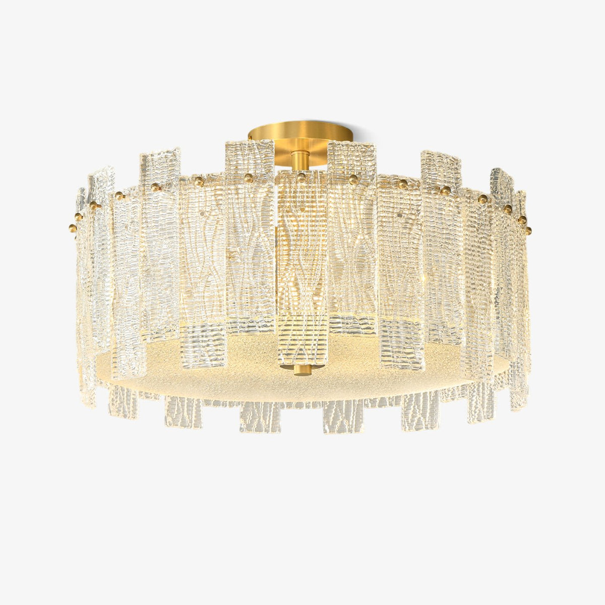 Symiror Postmodern Luxury Brass Glass Ceiling Light
