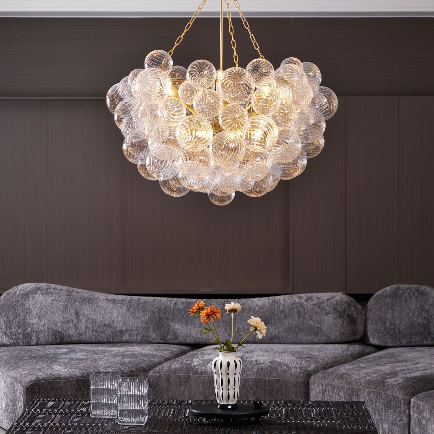 Aurora Chandelier Glass Ball Bubble Modern