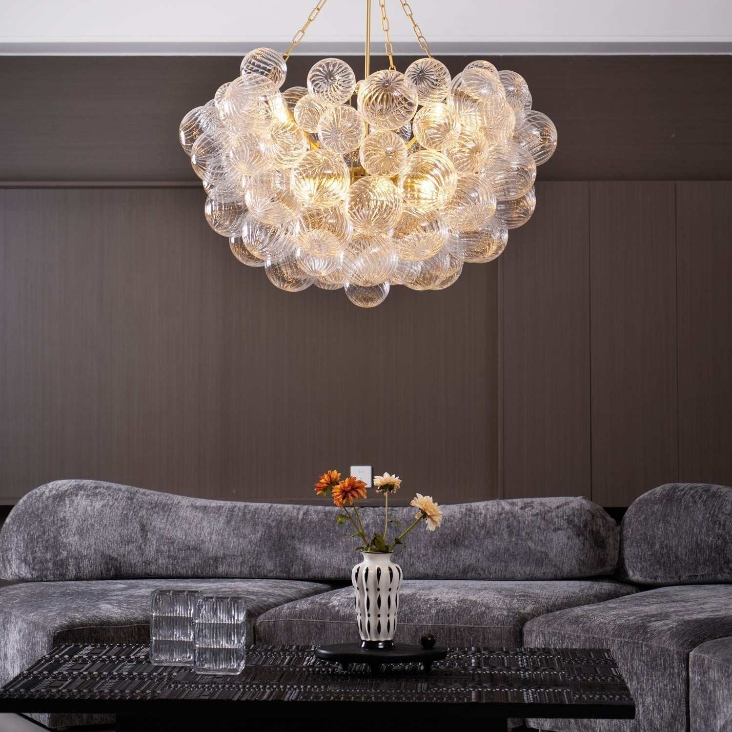 Aurora Chandelier Glass Ball Bubble Modern