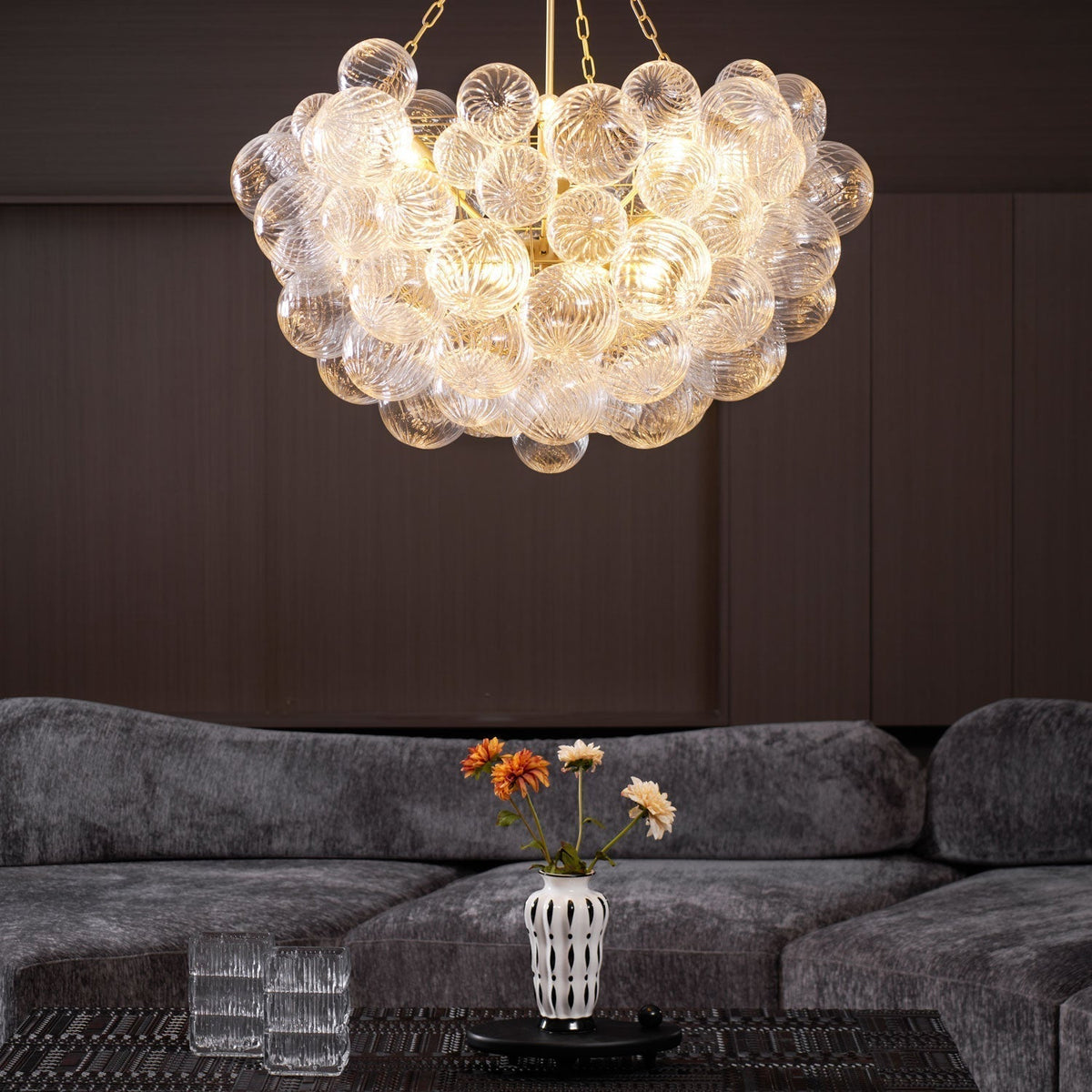 Aurora Chandelier Glass Ball Bubble Modern