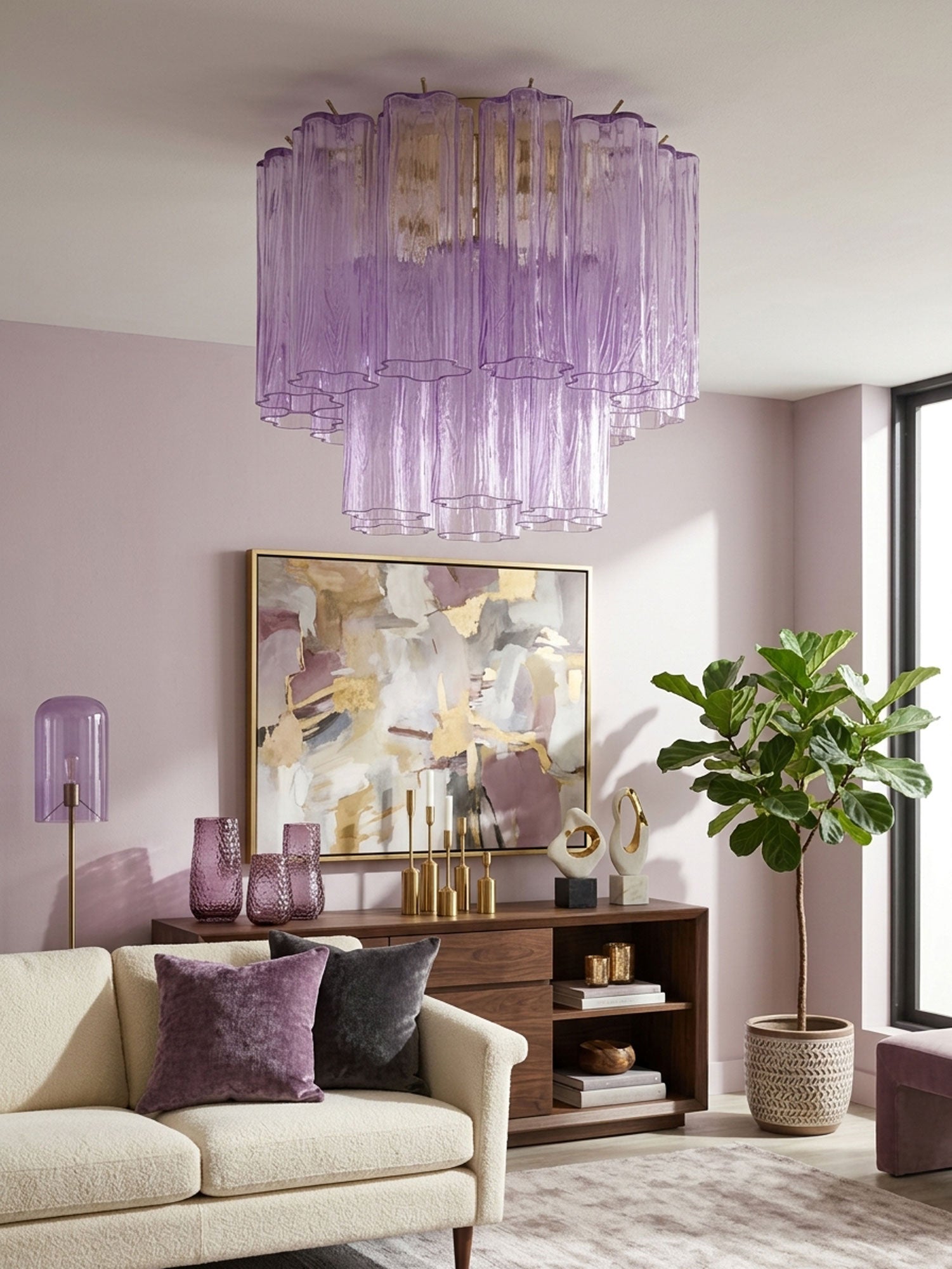 Orinwood Murano Tubes Flush Mount Ceiling Light