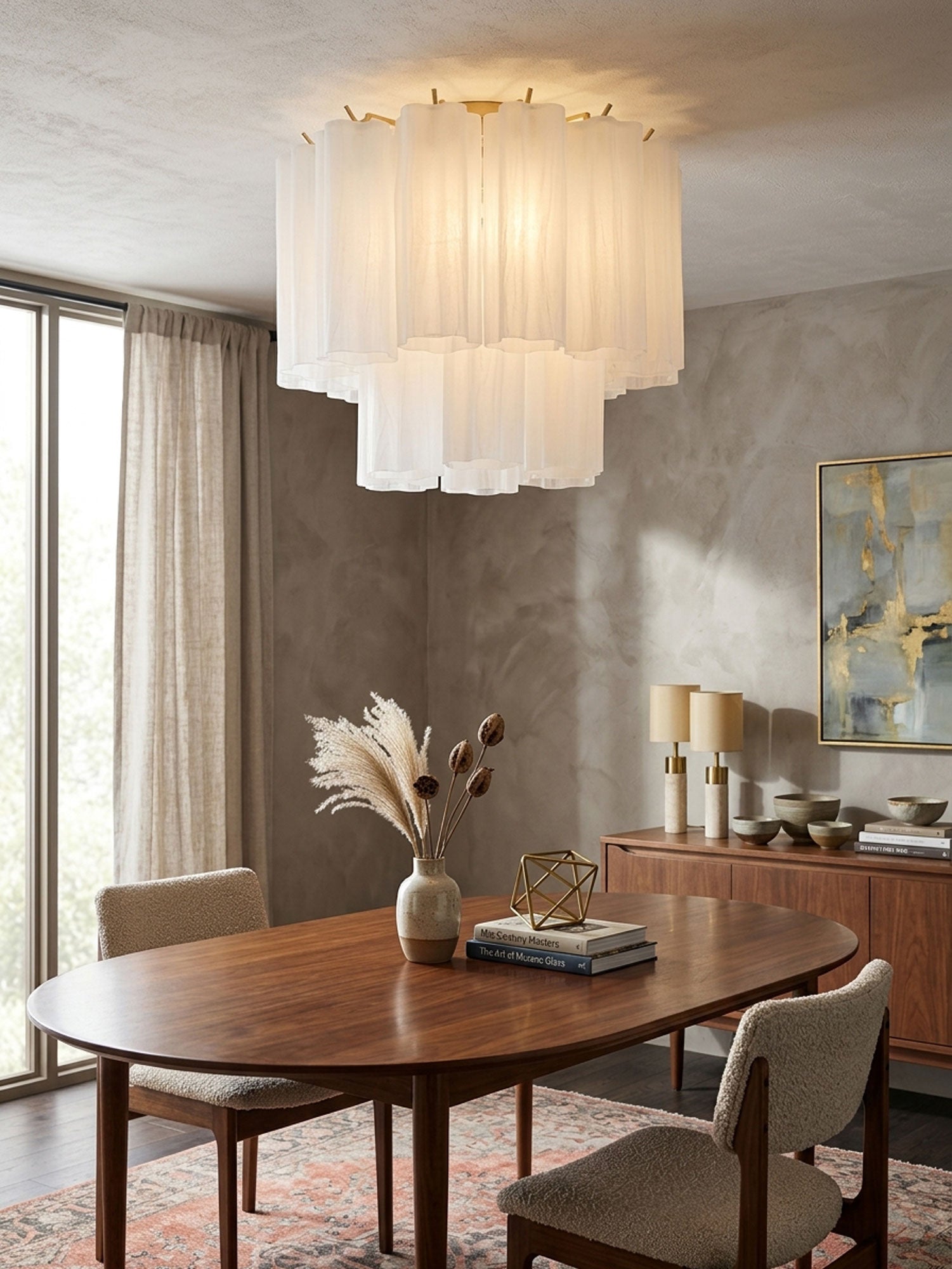 Orinwood Murano Tubes Flush Mount Ceiling Light