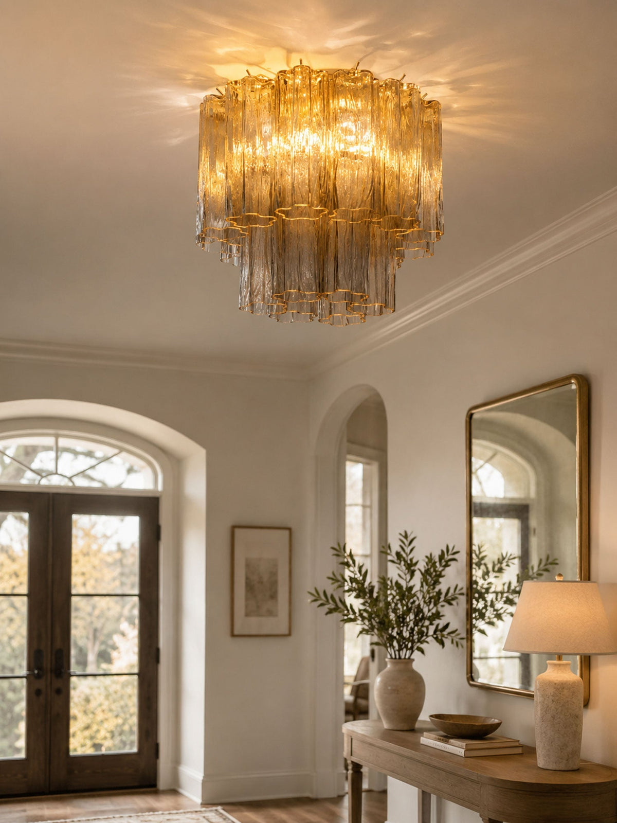 Orinwood Murano Tubes Flush Mount Ceiling Light
