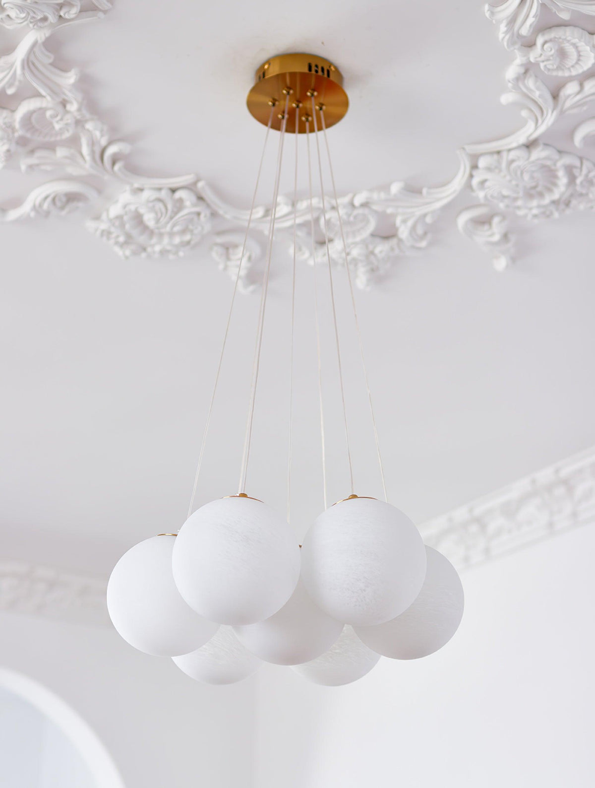Celalissa Chandelier Glass Cluster Frosted Glass