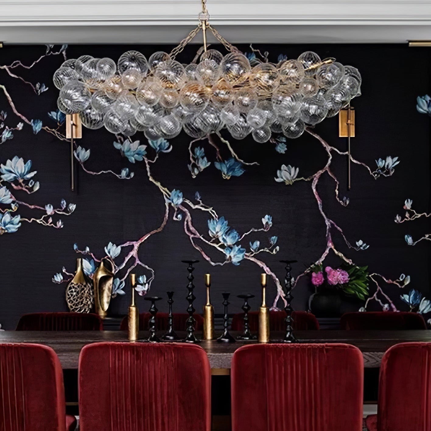 Aurora Chandelier Glass Ball Bubble Modern