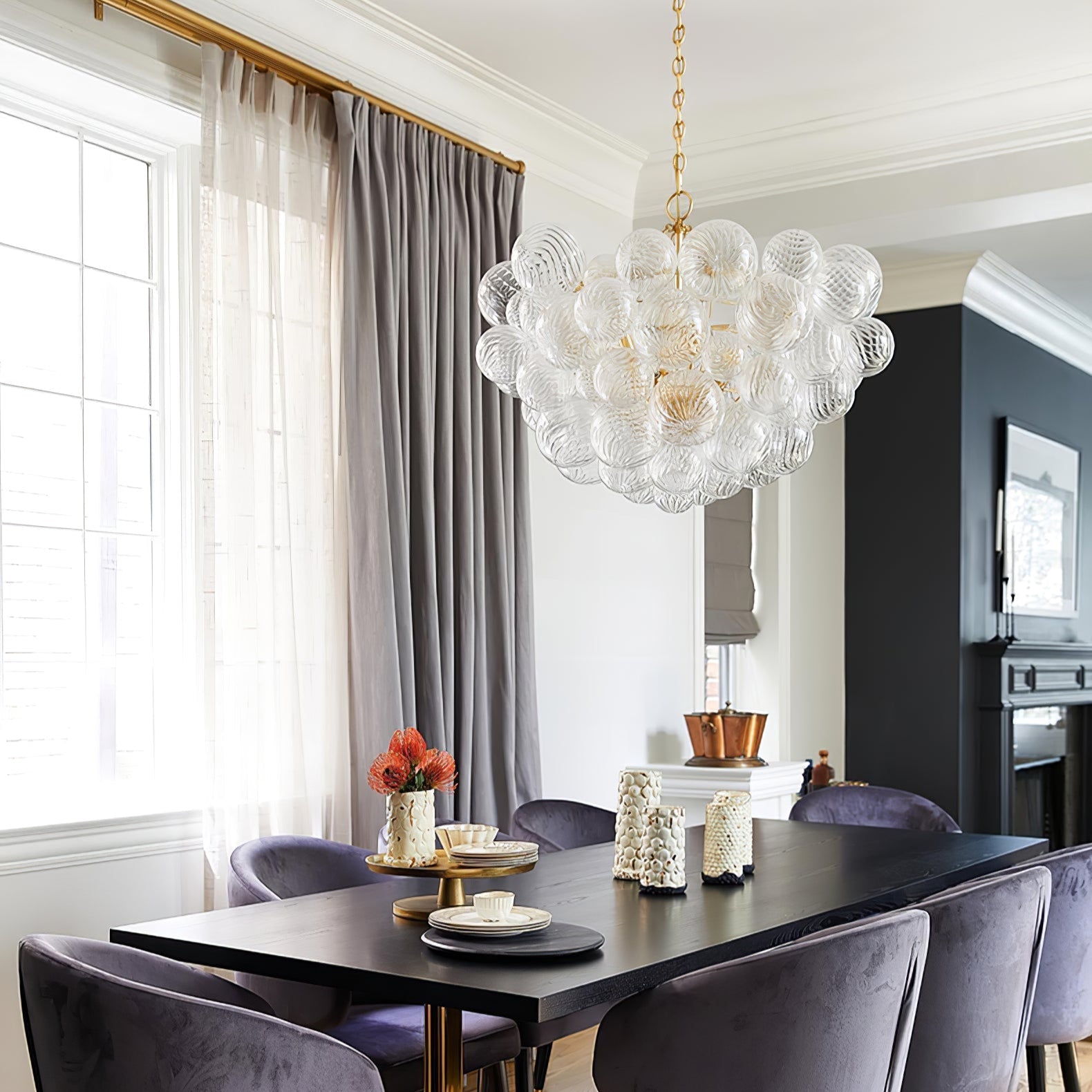 Aurora Chandelier Glass Ball Bubble Modern