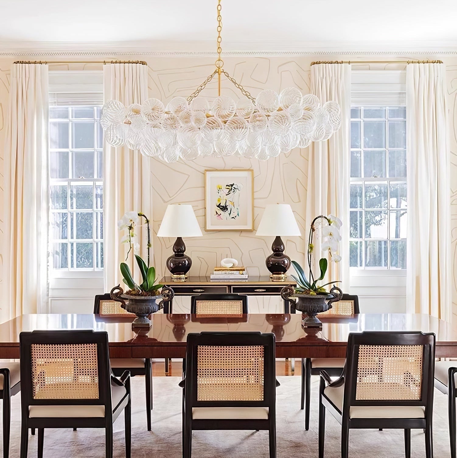 Aurora Chandelier Glass Ball Bubble Modern - Neutral Decor