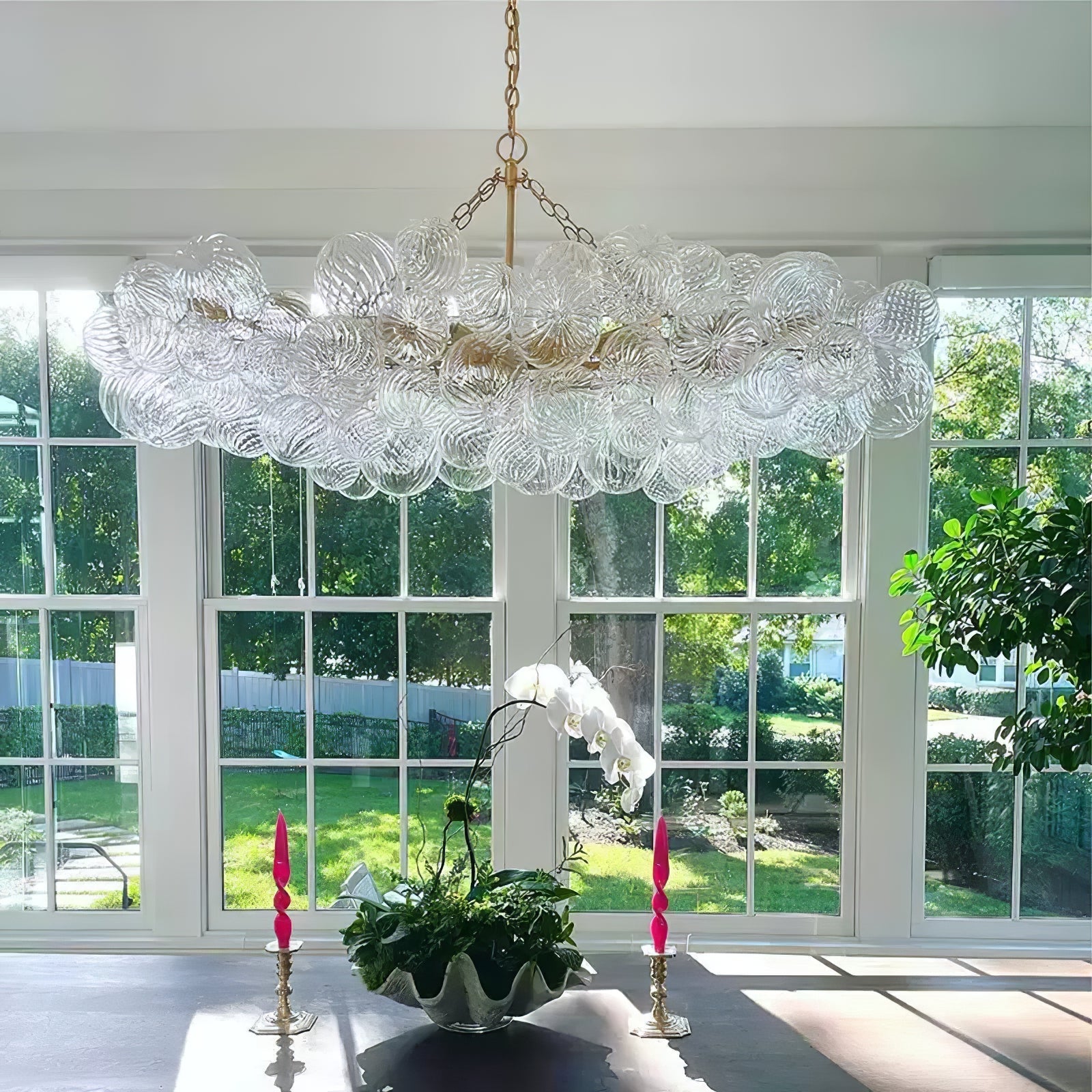 Aurora Chandelier Glass Ball Bubble Modern - Neutral Decor