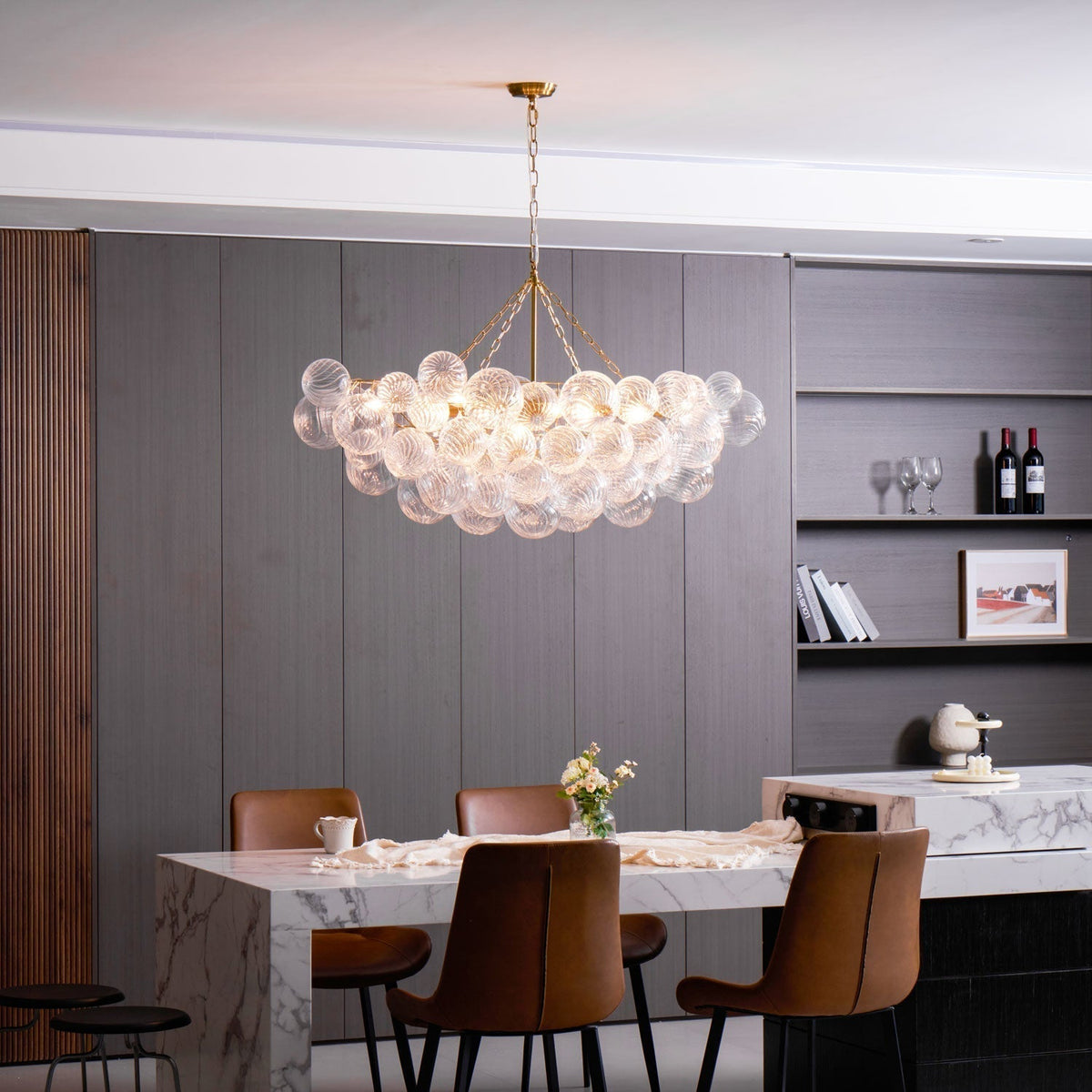 Aurora Chandelier Glass Ball Bubble Modern
