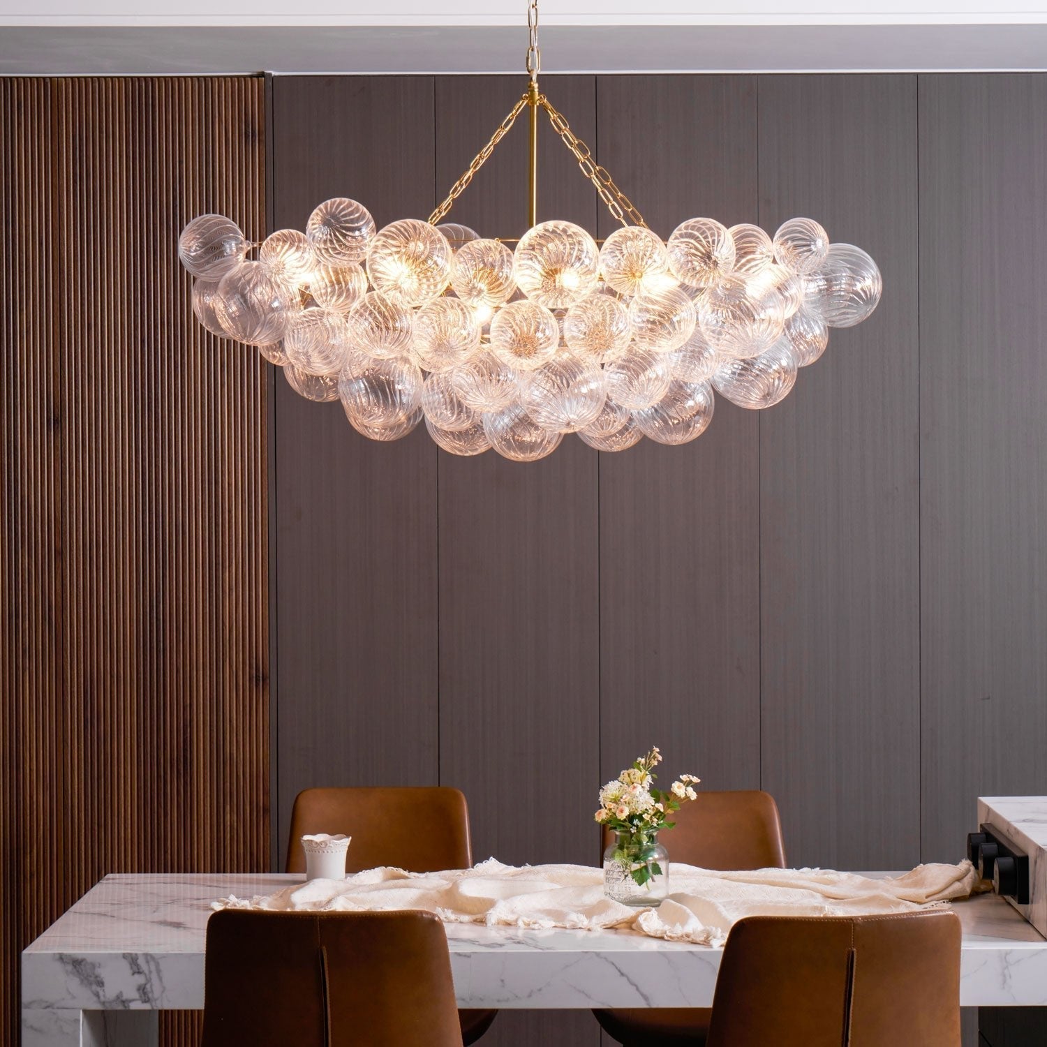 Aurora Chandelier Glass Ball Bubble Modern