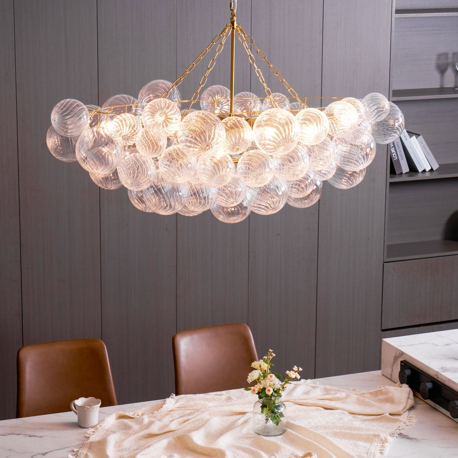 Aurora Chandelier Glass Ball Bubble Modern