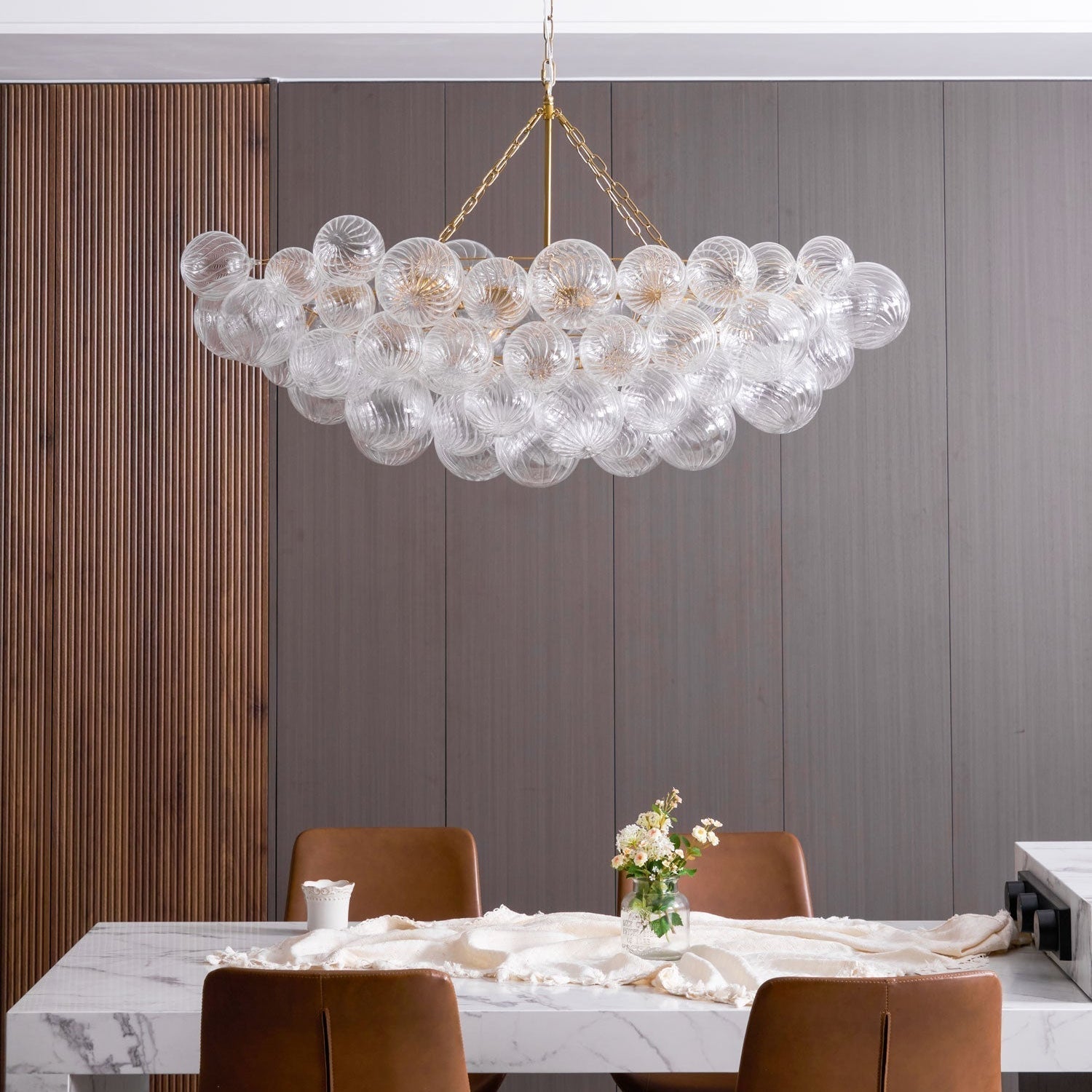 Aurora Chandelier Glass Ball Bubble Modern