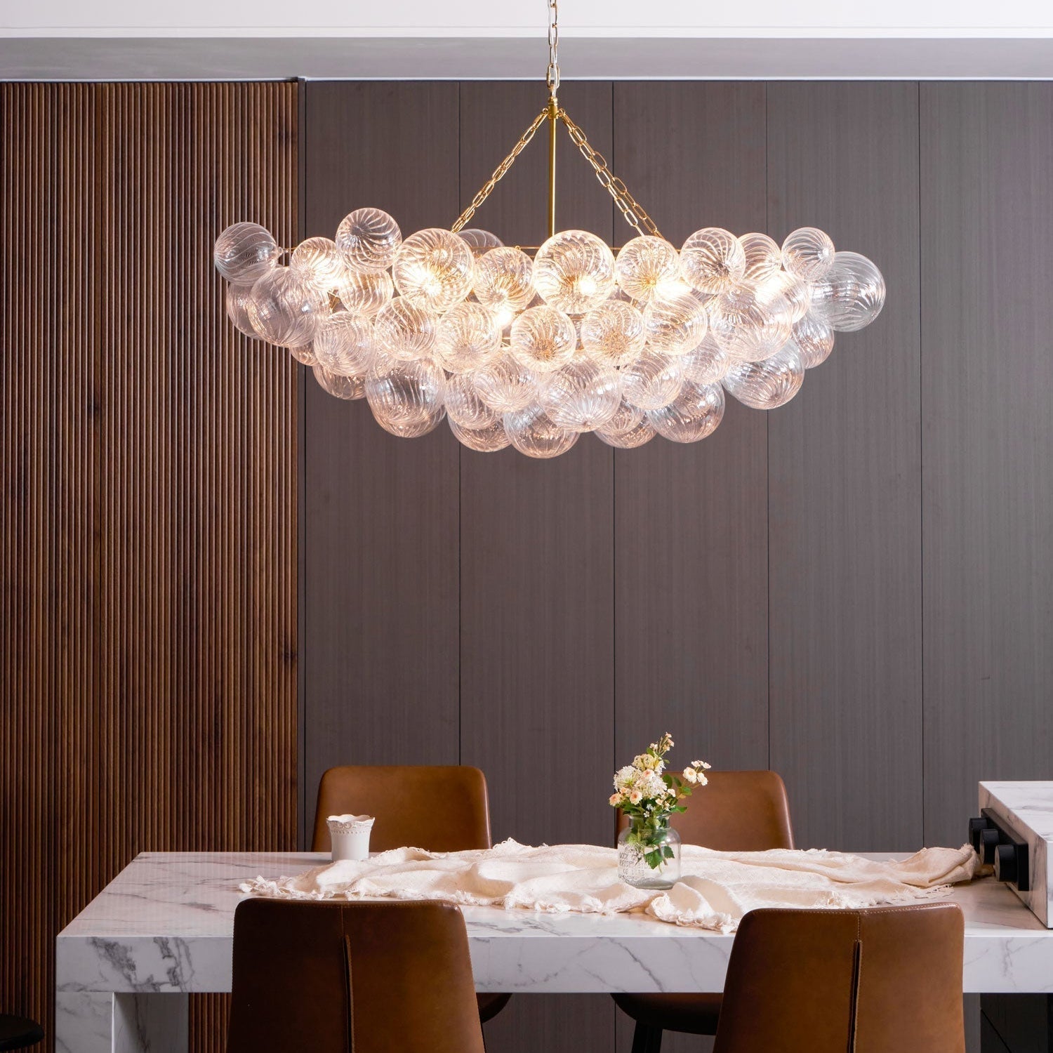 Aurora Chandelier Glass Ball Bubble Modern