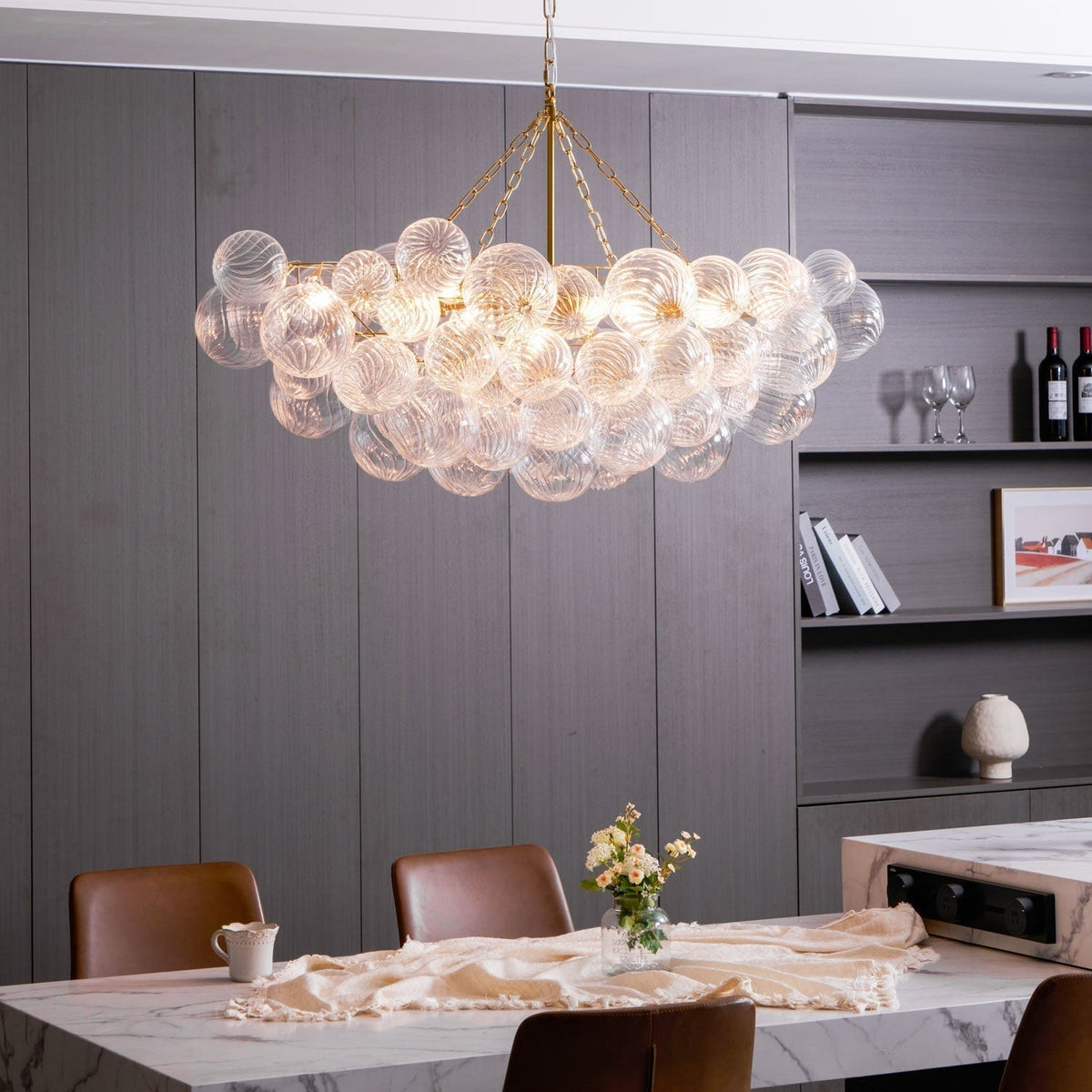 Aurora Chandelier Glass Ball Bubble Modern