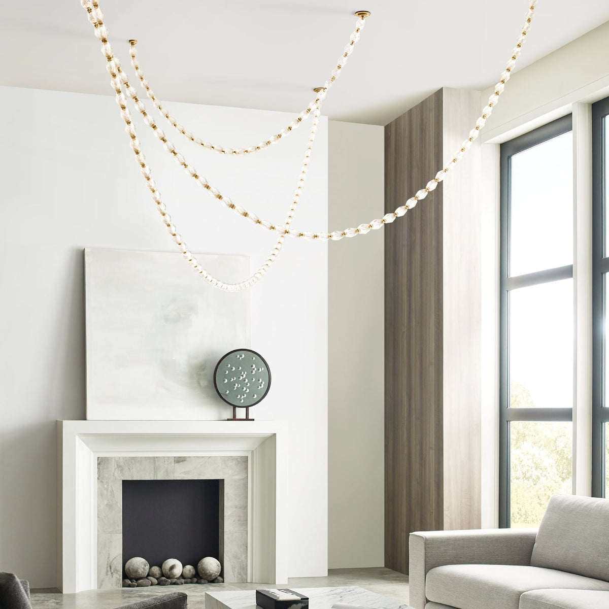 Pearlene Beaded Chandelier