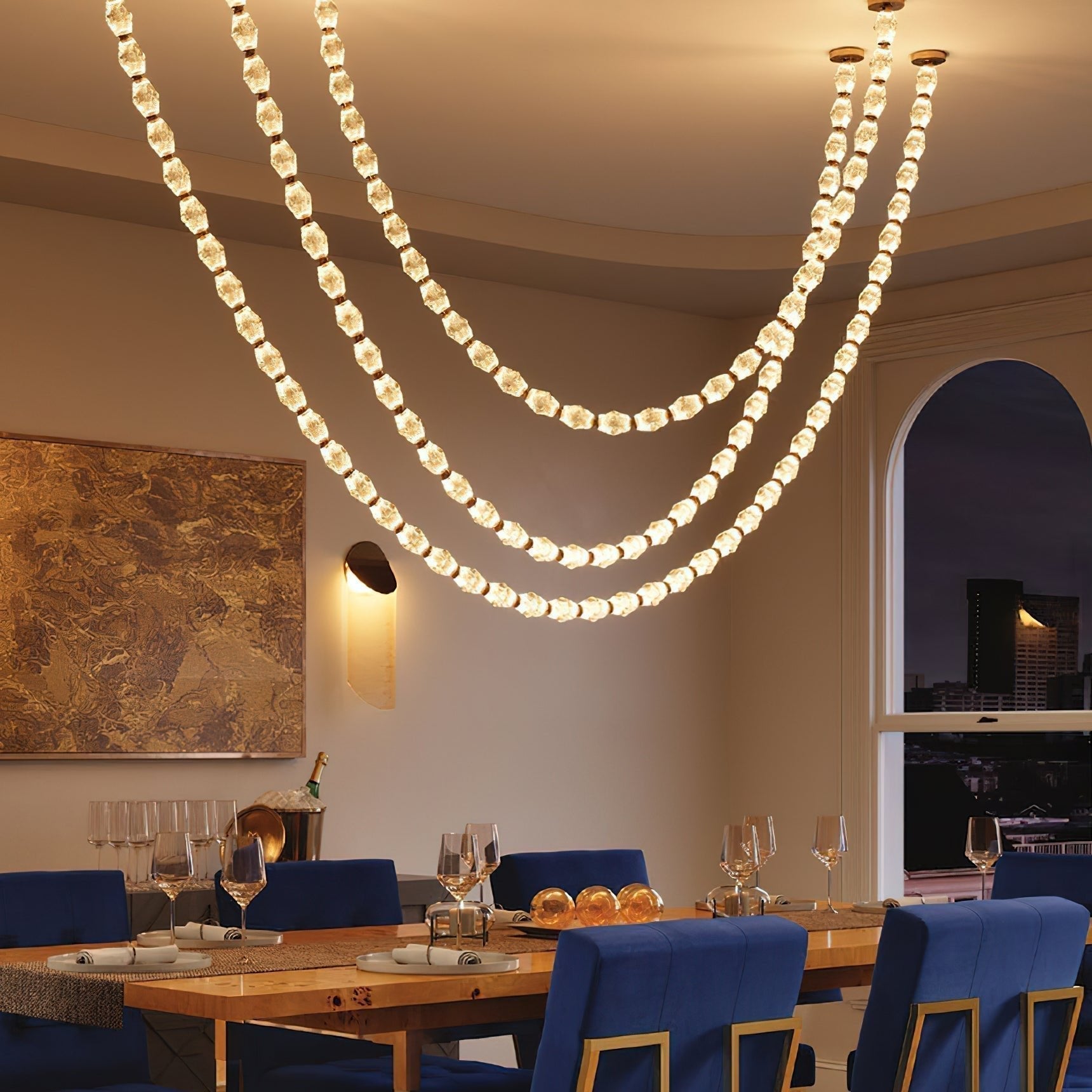 Pearlene Beaded Chandelier