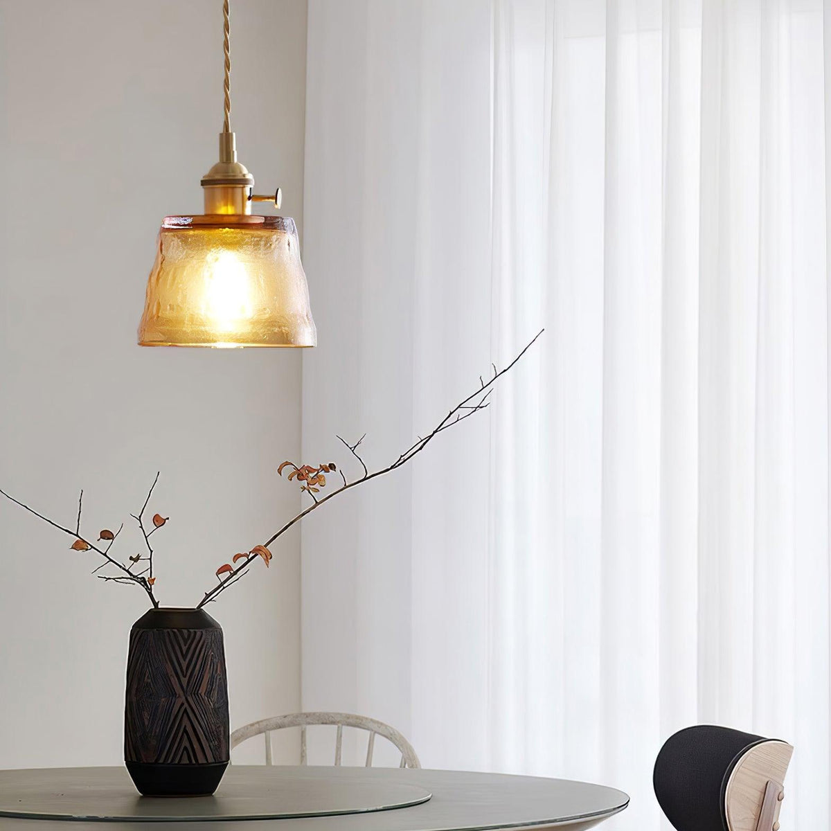 Lioreraya Pendant Lamp Copper Glass for Dining