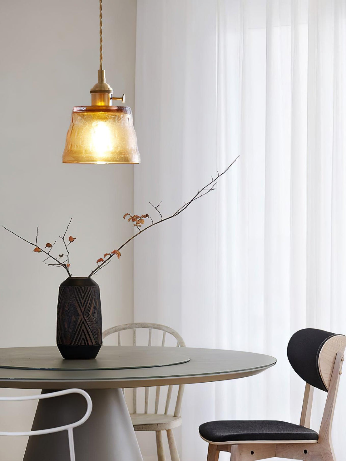 Lioreraya Pendant Lamp Copper Glass for Dining