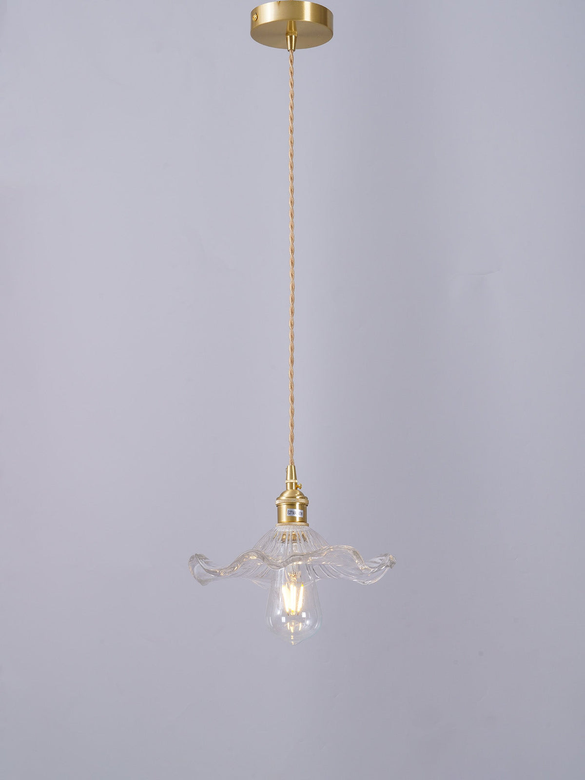 Lioralina Brass & Glass Vintage Pendant Light