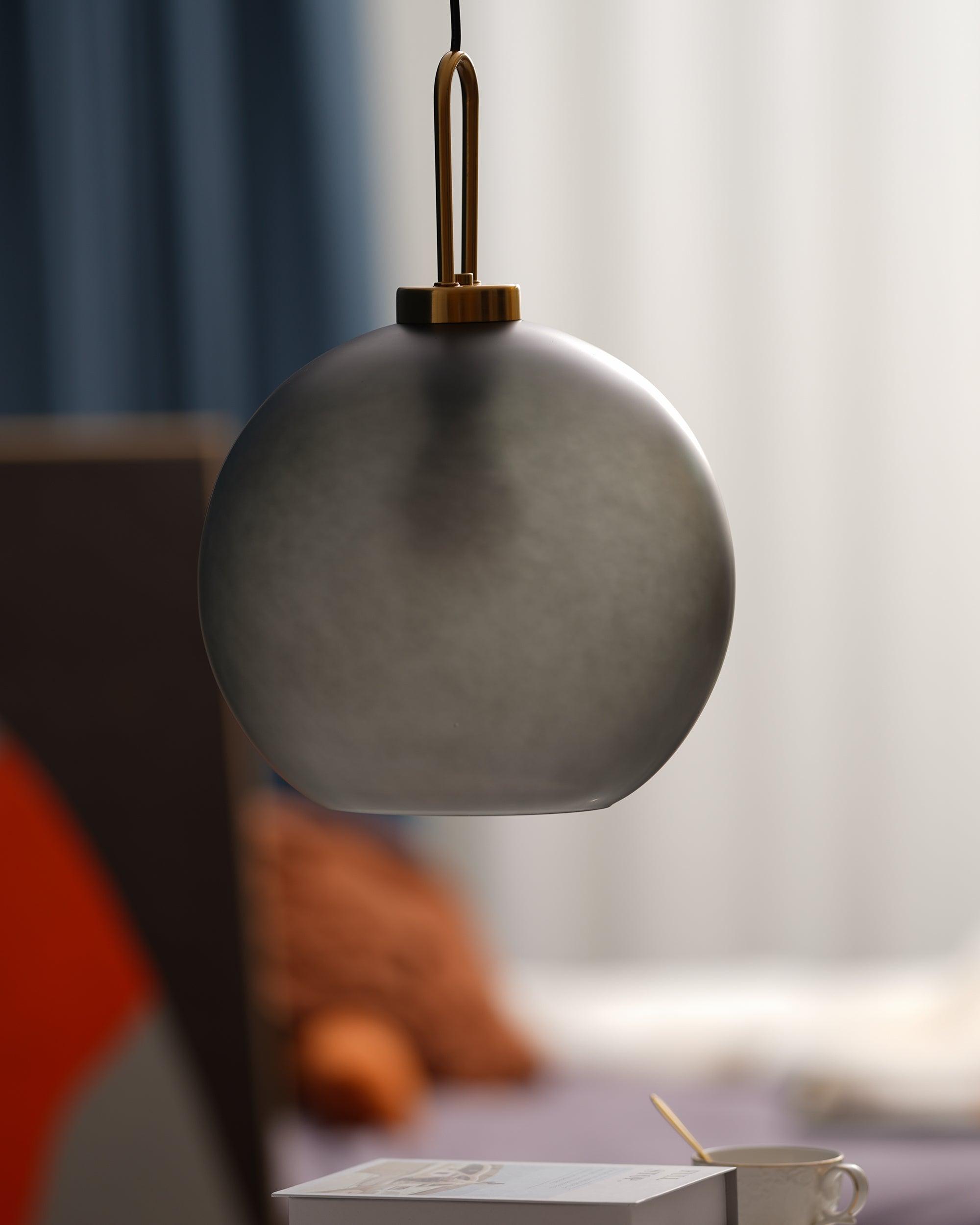 Sevelo Pendant Lamp Frosted Glass Swag Adjustable